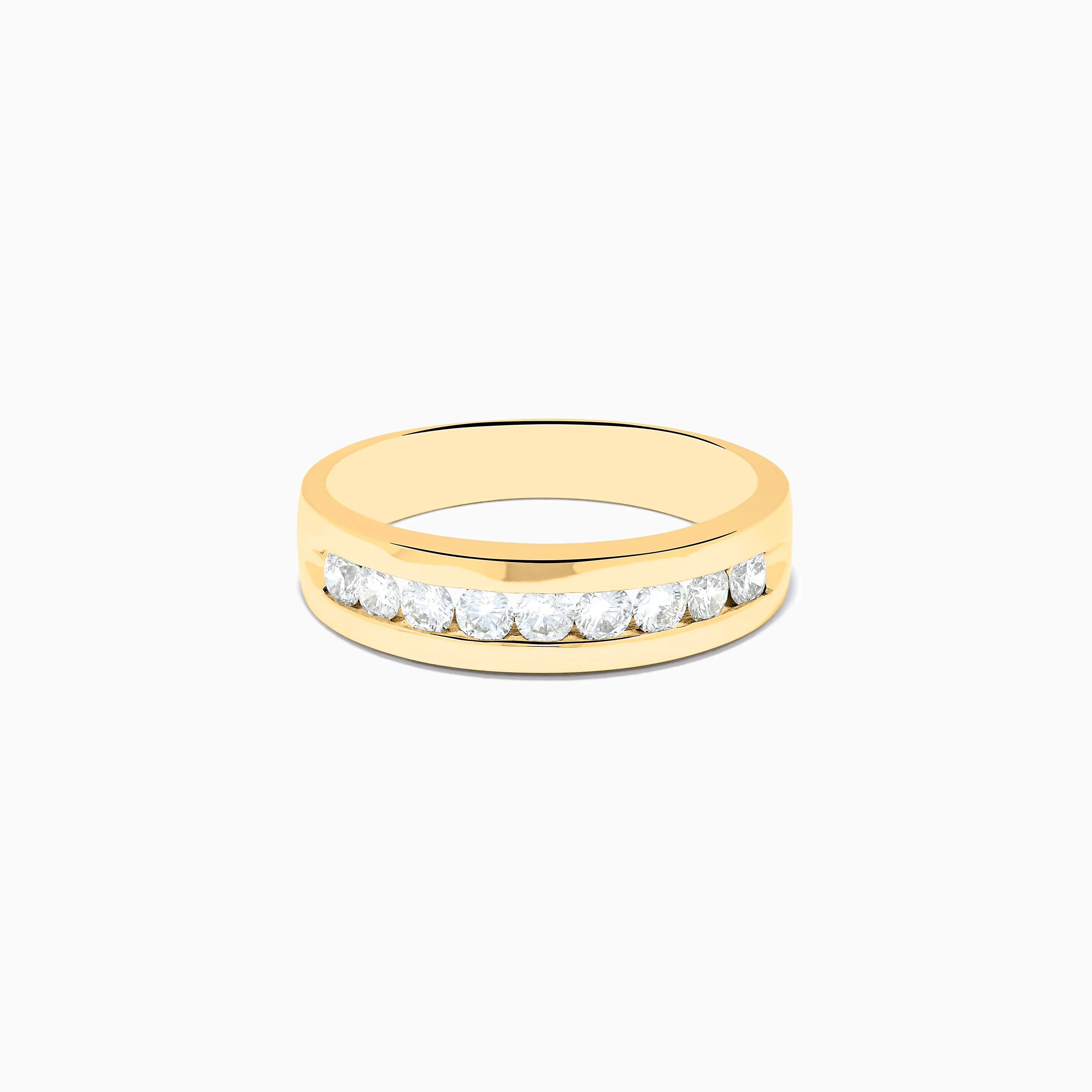 Men's 14K Yellow Gold 9-Stone Channel Set Diamond Band, 0.75 TCW sold by Effy