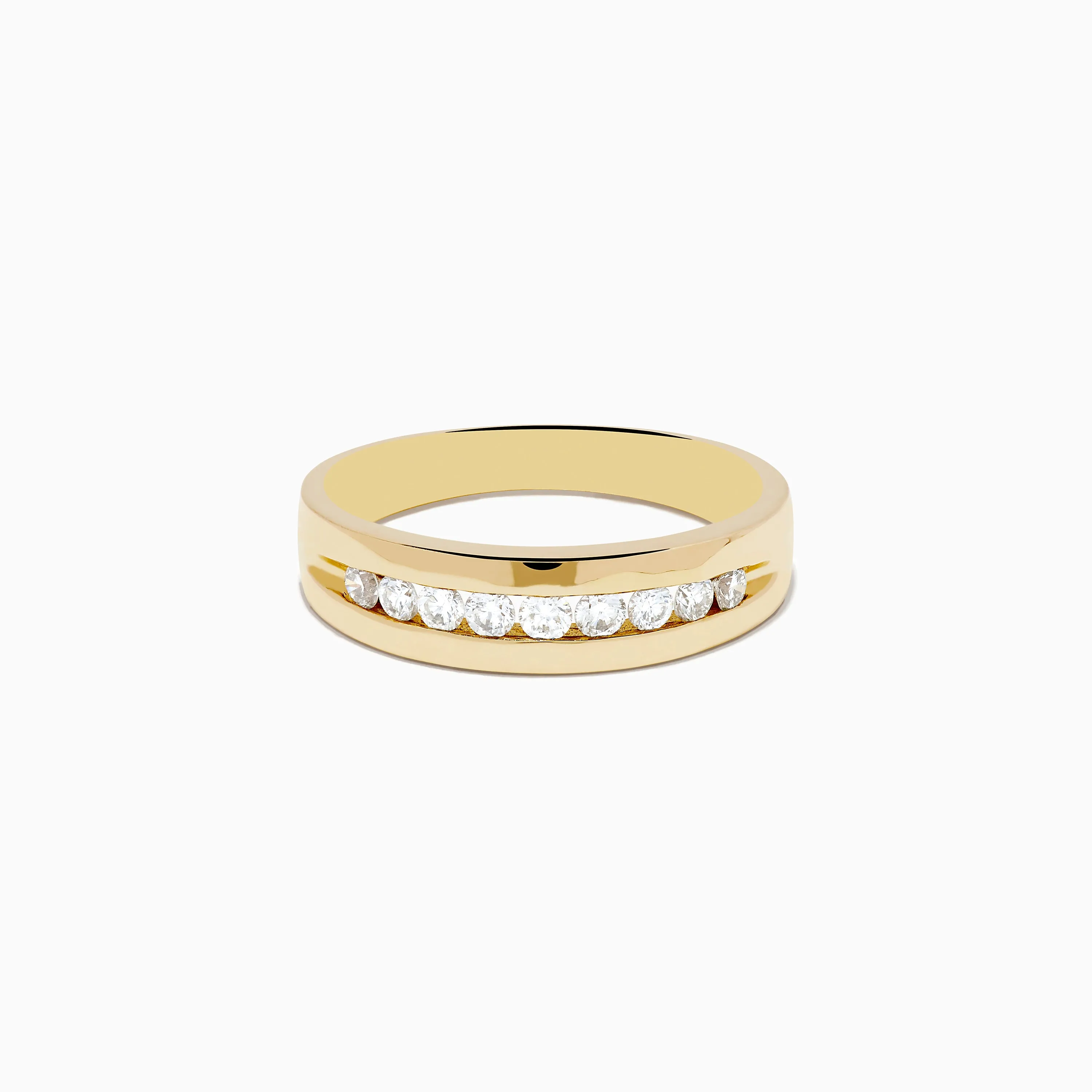 Men's 14K Yellow Gold 9-Stone Channel Set Diamond Band, 0.50 TCW sold by Effy
