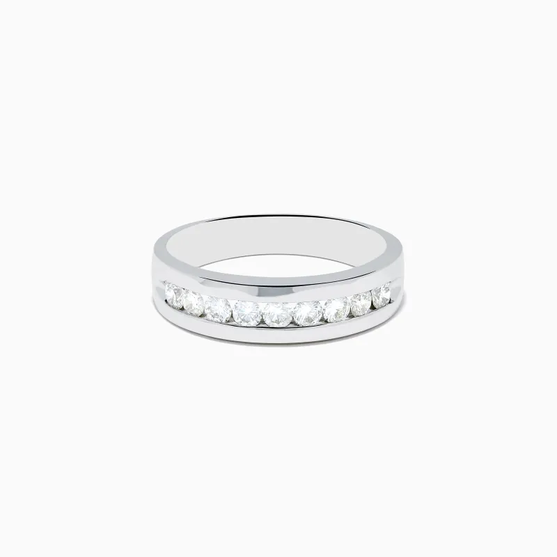 Men's 14K White Gold 9-Stone Channel Set Diamond Band, 0.75 TCW sold by Effy