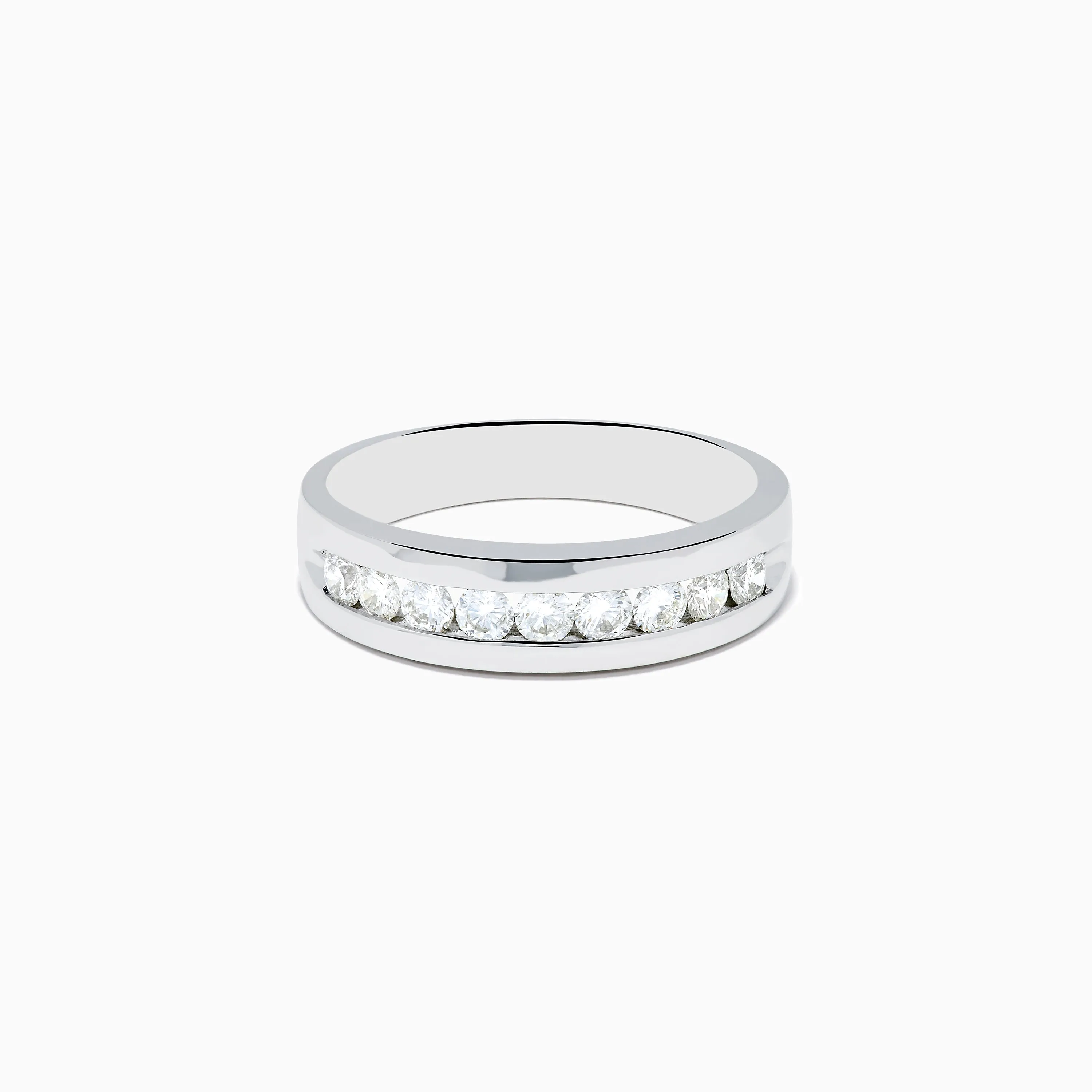 Men's 14K White Gold 9-Stone Channel Set Diamond Band, 0.75 TCW sold by Effy