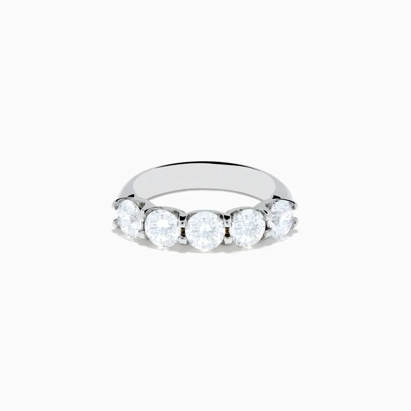 14K White Gold 5-Stone U-Prong Diamond Band, 2.50 TCW sold by Effy