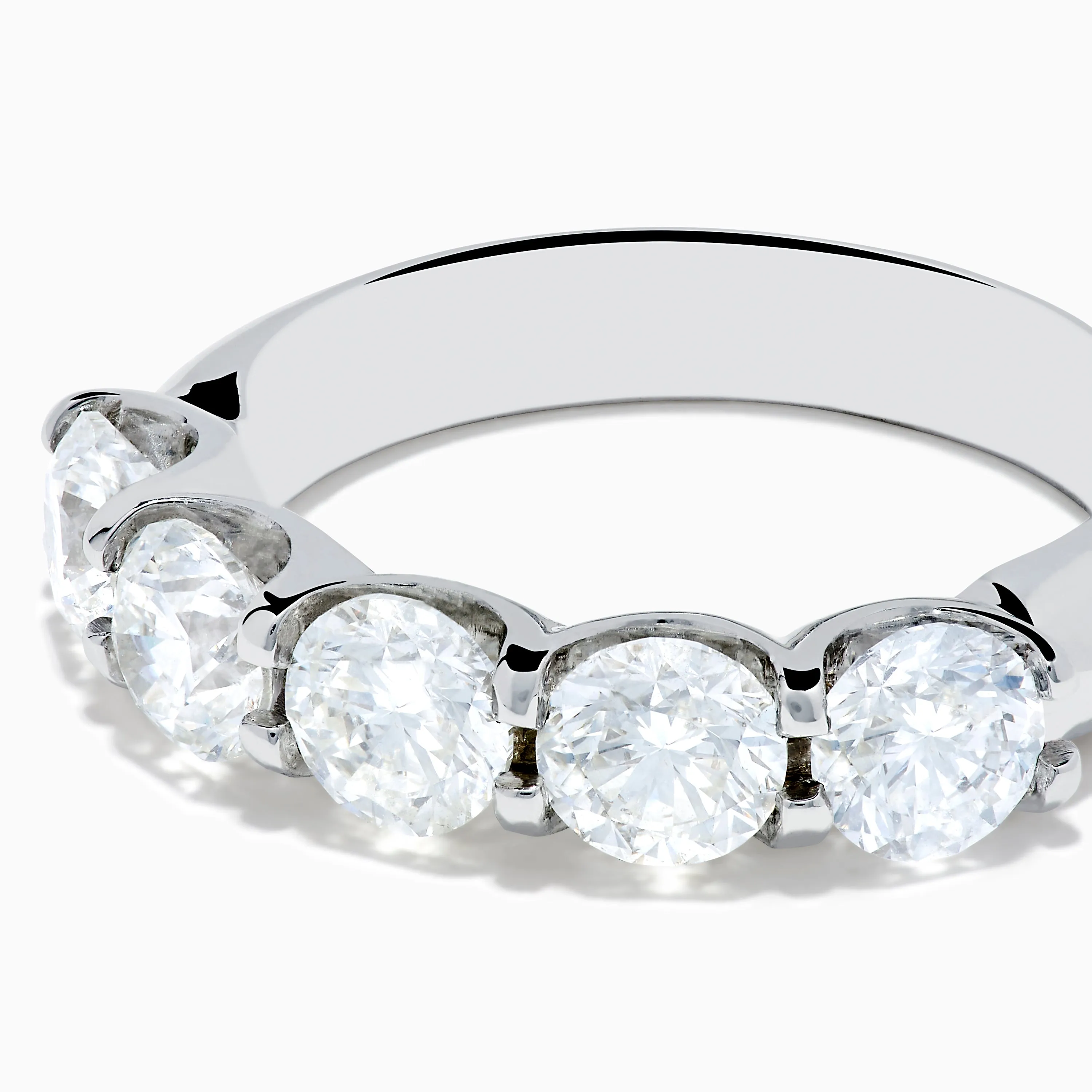 14K White Gold 5-Stone U-Prong Diamond Band, 2.50 TCW sold by Effy product image thumbnail 2