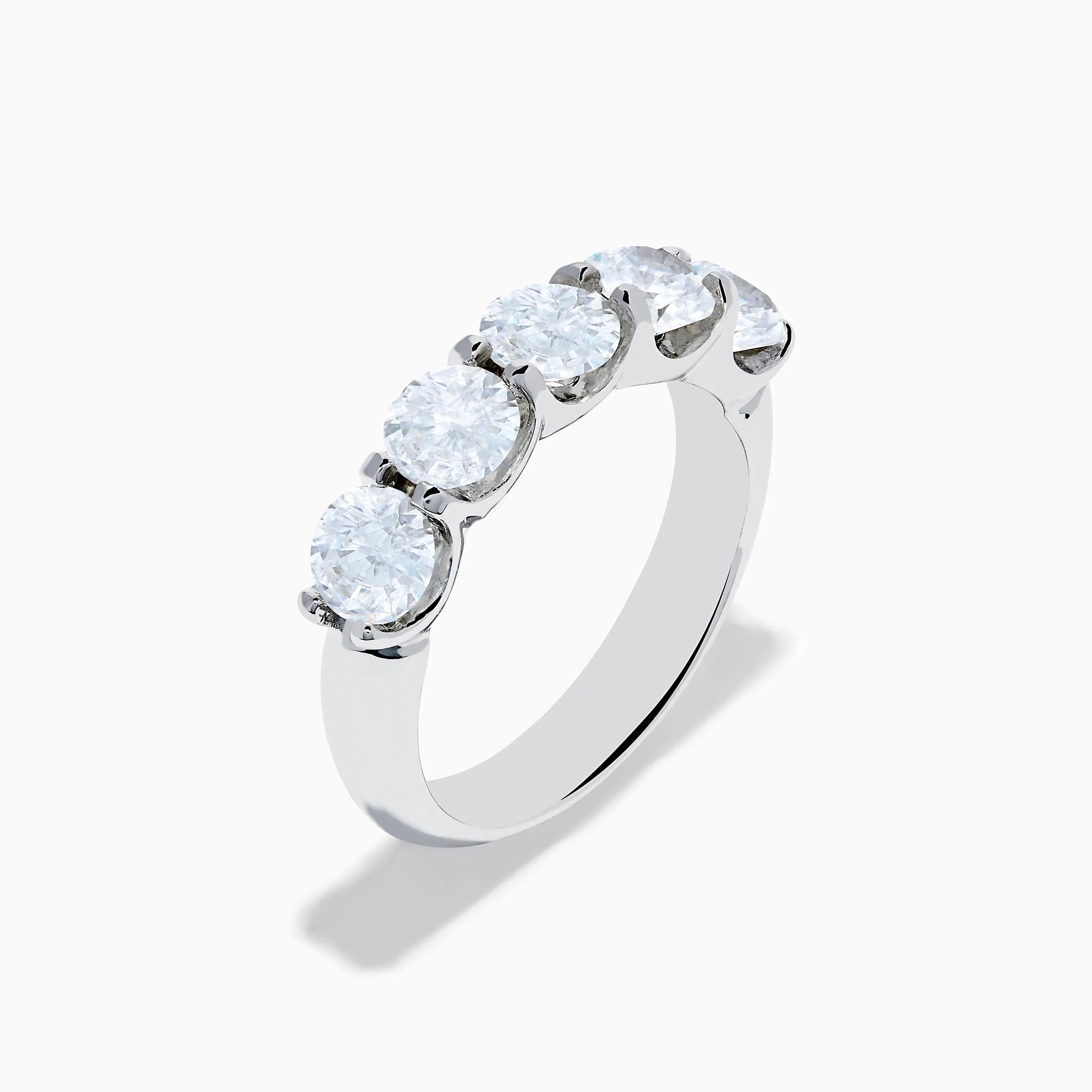 14K White Gold 5-Stone U-Prong Diamond Band, 2.50 TCW sold by Effy product image thumbnail 4