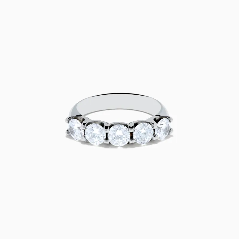 14K White Gold 5-Stone U-Prong Diamond Band, 2.00 TCW sold by Effy