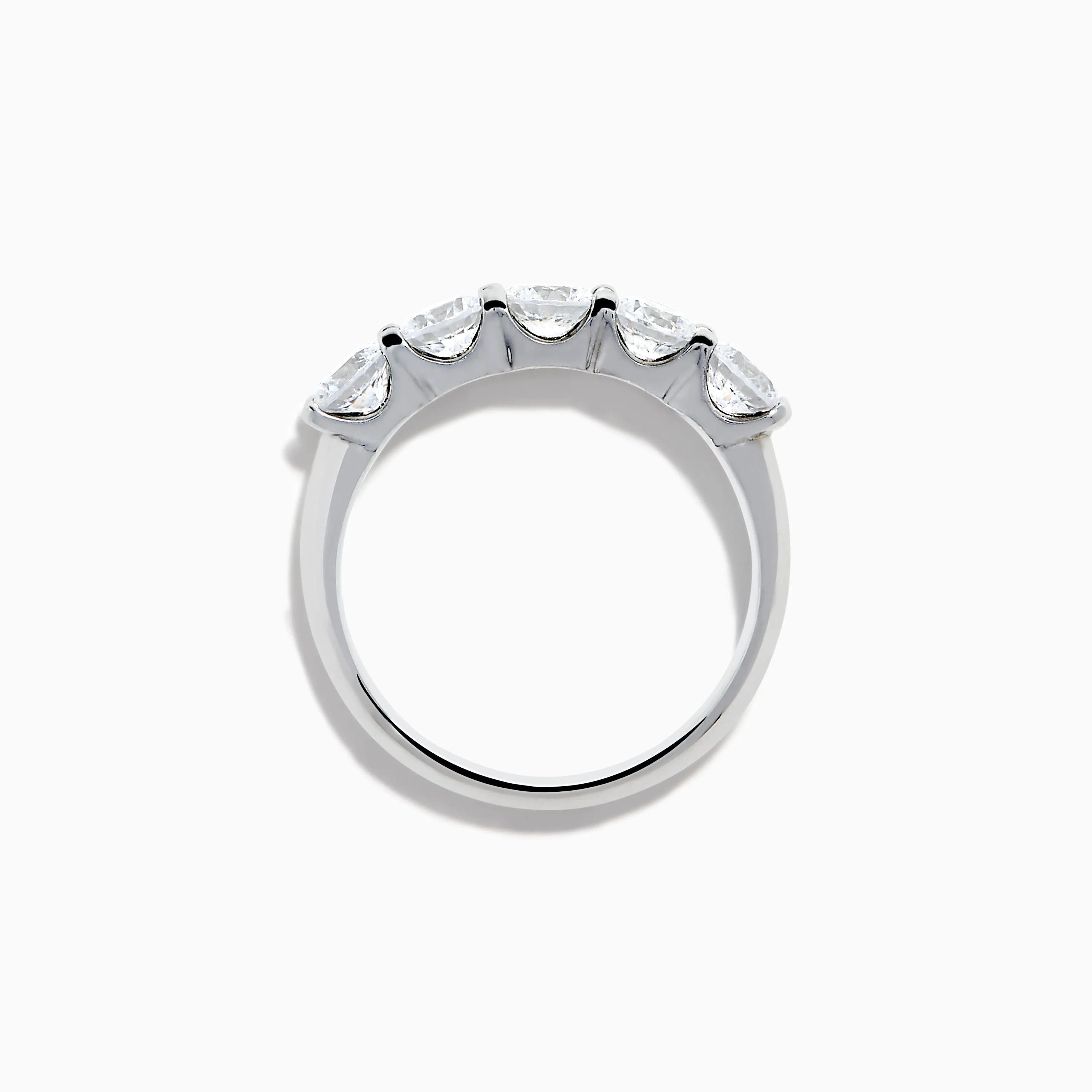 14K White Gold 5-Stone U-Prong Diamond Band, 1.50 TCW sold by Effy product image thumbnail 3