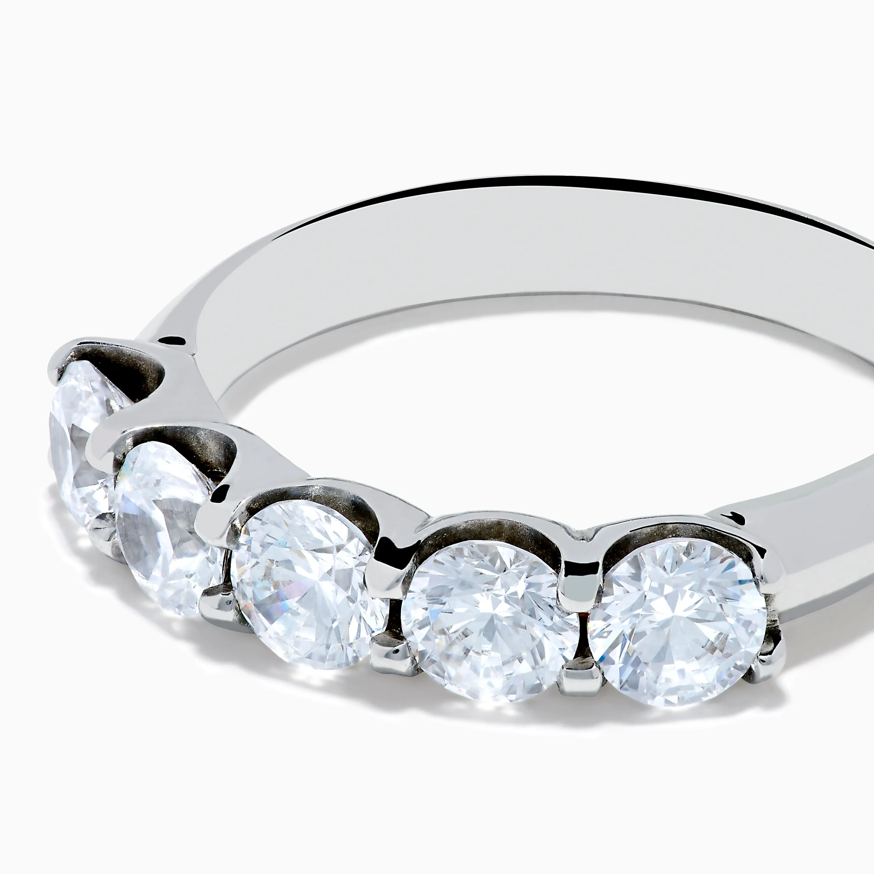 14K White Gold 5-Stone U-Prong Diamond Band, 1.50 TCW sold by Effy product image thumbnail 2