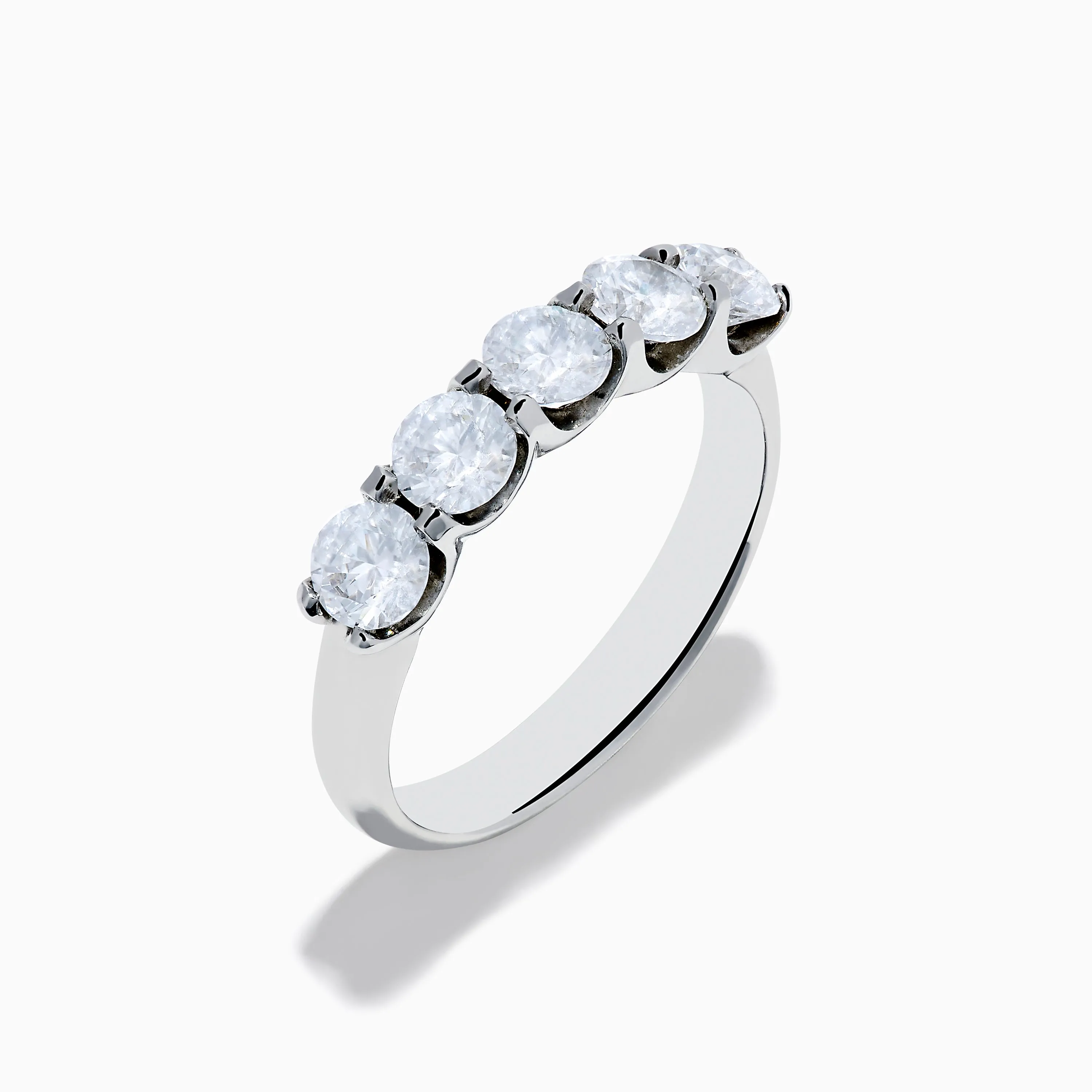14K White Gold 5-Stone U-Prong Diamond Band, 1.50 TCW sold by Effy product image thumbnail 4