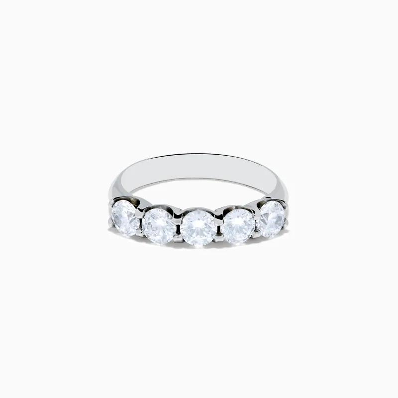 14K White Gold 5-Stone U-Prong Diamond Band, 1.50 TCW sold by Effy
