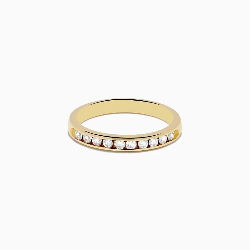 14K Yellow Gold 10-Stone Channel Set Diamond Band, 0.25 TCW sold by Effy