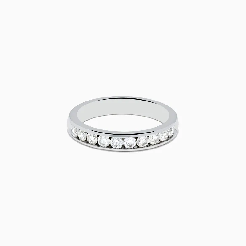 14K White Gold 10-Stone Channel Set Diamond Band, 0.50 TCW sold by Effy