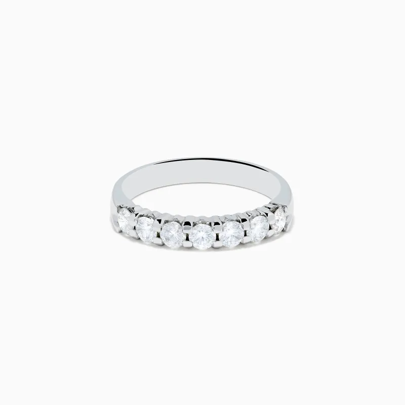 14K White Gold 7-Stone Prong Set Diamond Band, 0.75 TCW sold by Effy