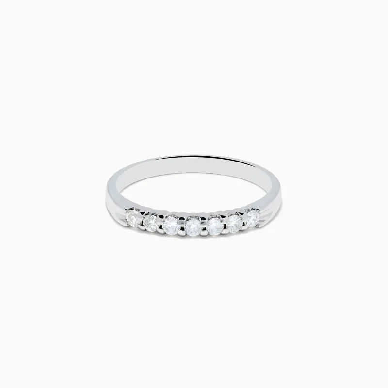 14K White Gold 7-Stone Prong Set Diamond Band, 0.25 TCW sold by Effy