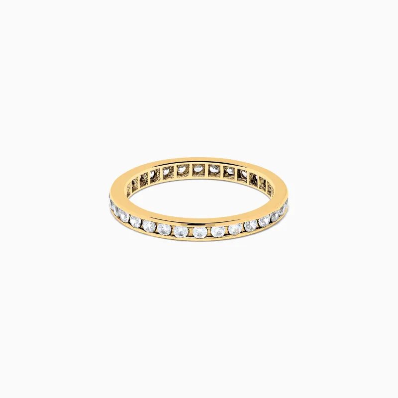 14K Yellow Gold Channel Set Diamond Eternity Band, 0.50 TCW sold by Effy