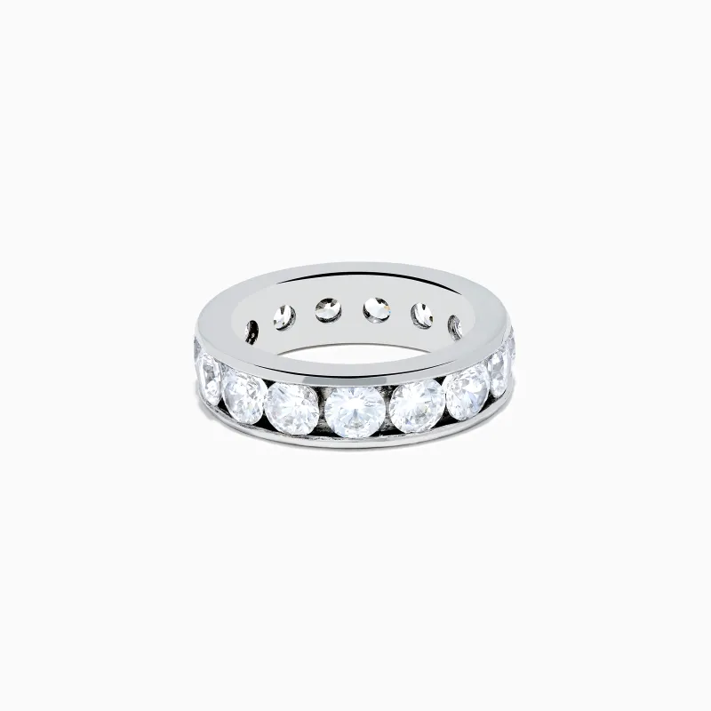14K White Gold Channel Set Diamond Eternity Band, 5.00 TCW sold by Effy