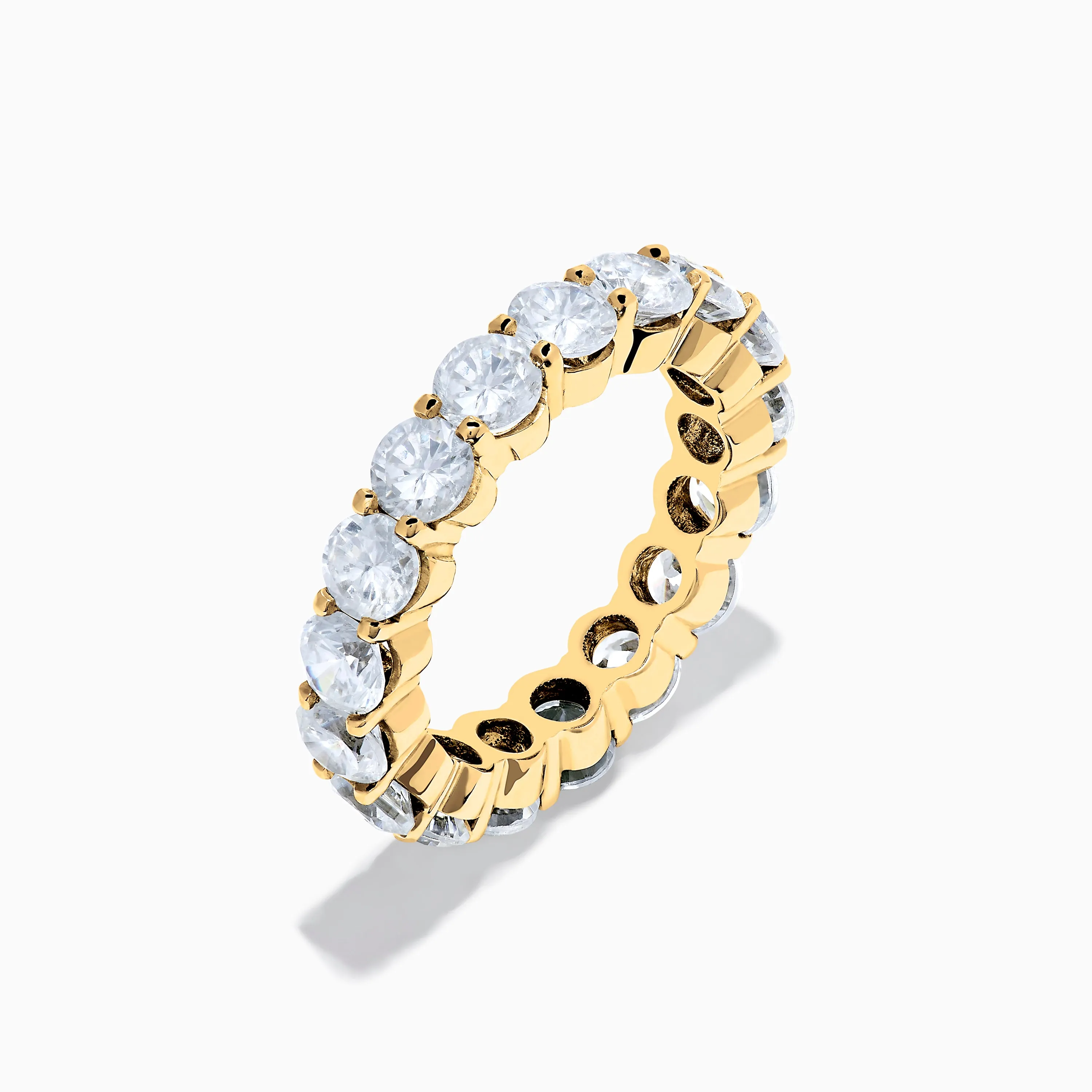14K Yellow Gold Prong Set Diamond Eternity Band, 4.00 TCW sold by Effy product image thumbnail 4