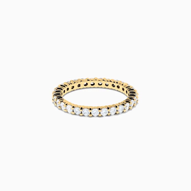 14K Yellow Gold Prong Set Diamond Eternity Band, 1.00 TCW sold by Effy