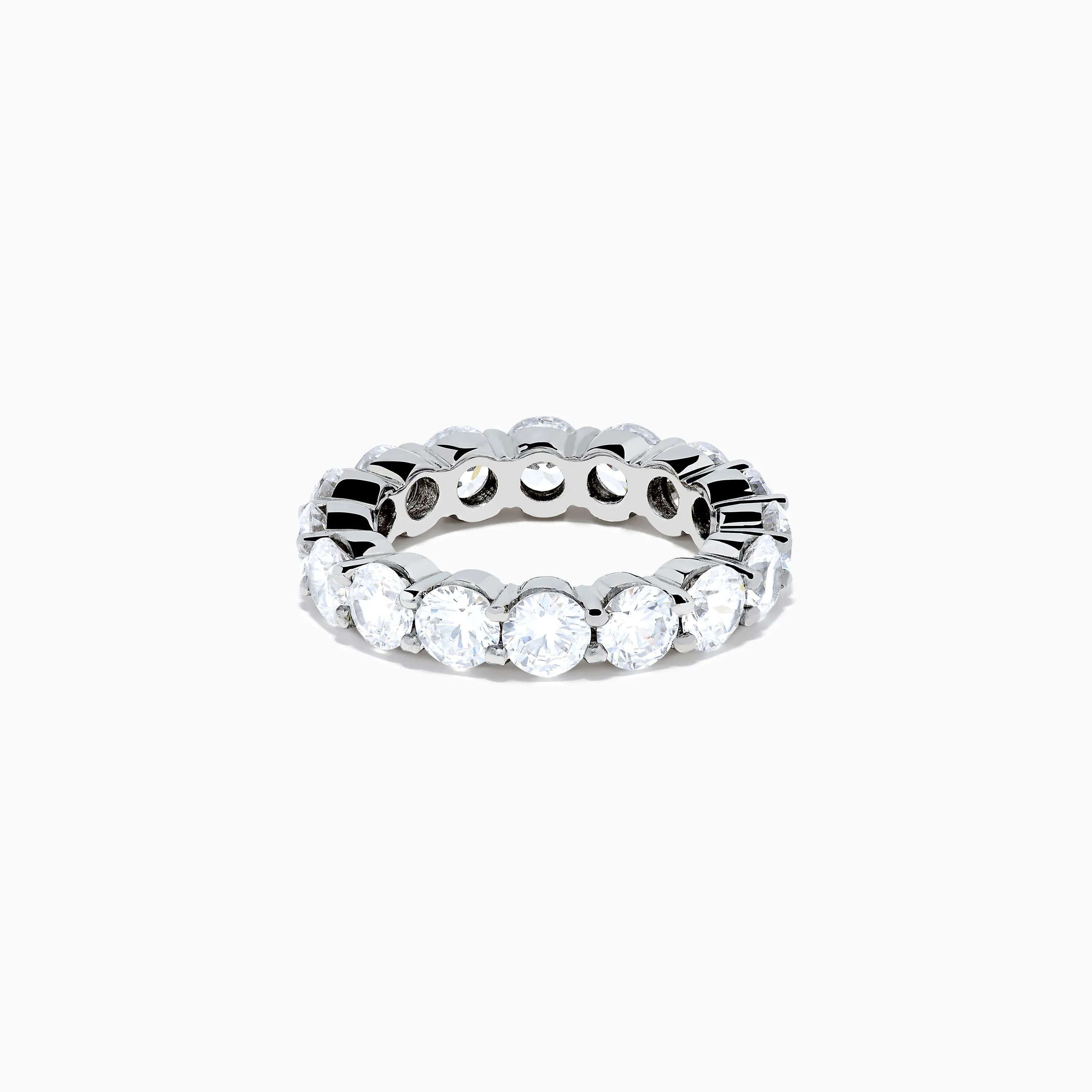14K White Gold Prong Set Diamond Eternity Band, 5.00 TCW sold by Effy