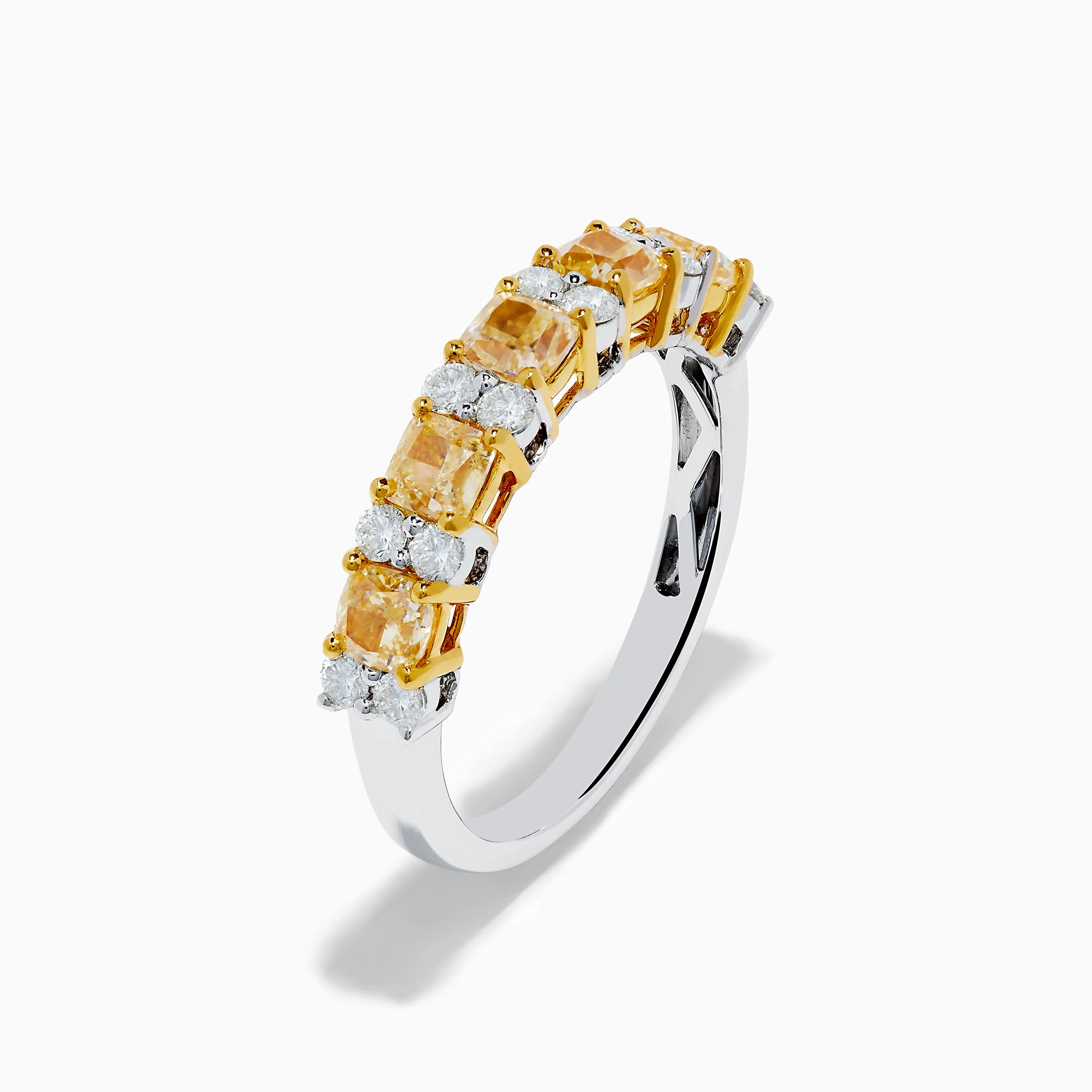 Canare 18K Two Tone Gold White and Yellow Diamond Band Ring sold by Effy product image thumbnail 4
