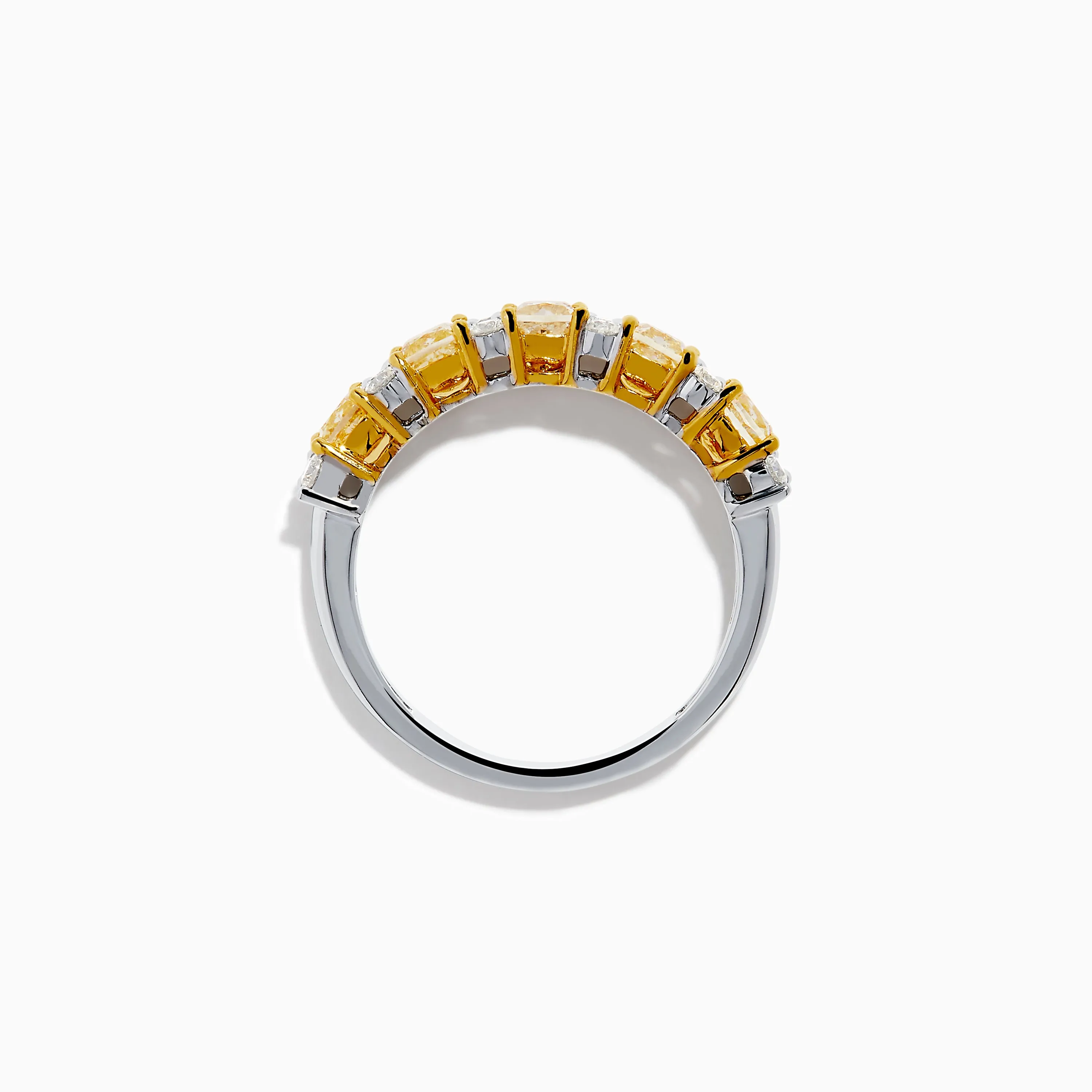 Canare 18K Two Tone Gold White and Yellow Diamond Band Ring sold by Effy product image thumbnail 3