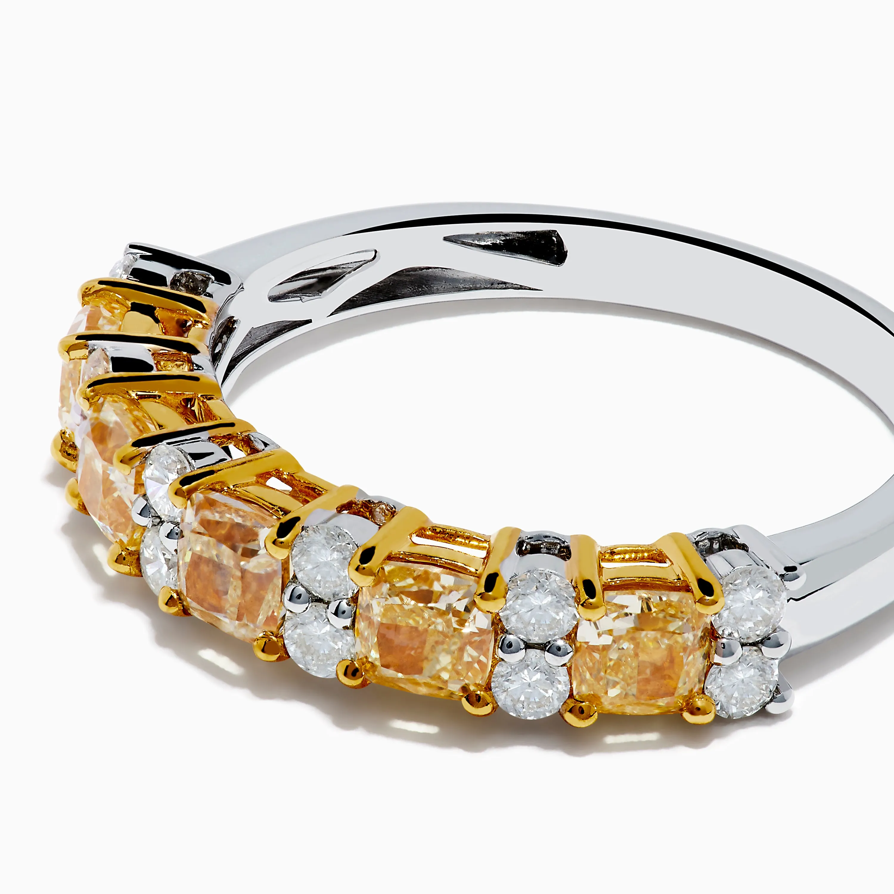 Canare 18K Two Tone Gold White and Yellow Diamond Band Ring sold by Effy product image thumbnail 2