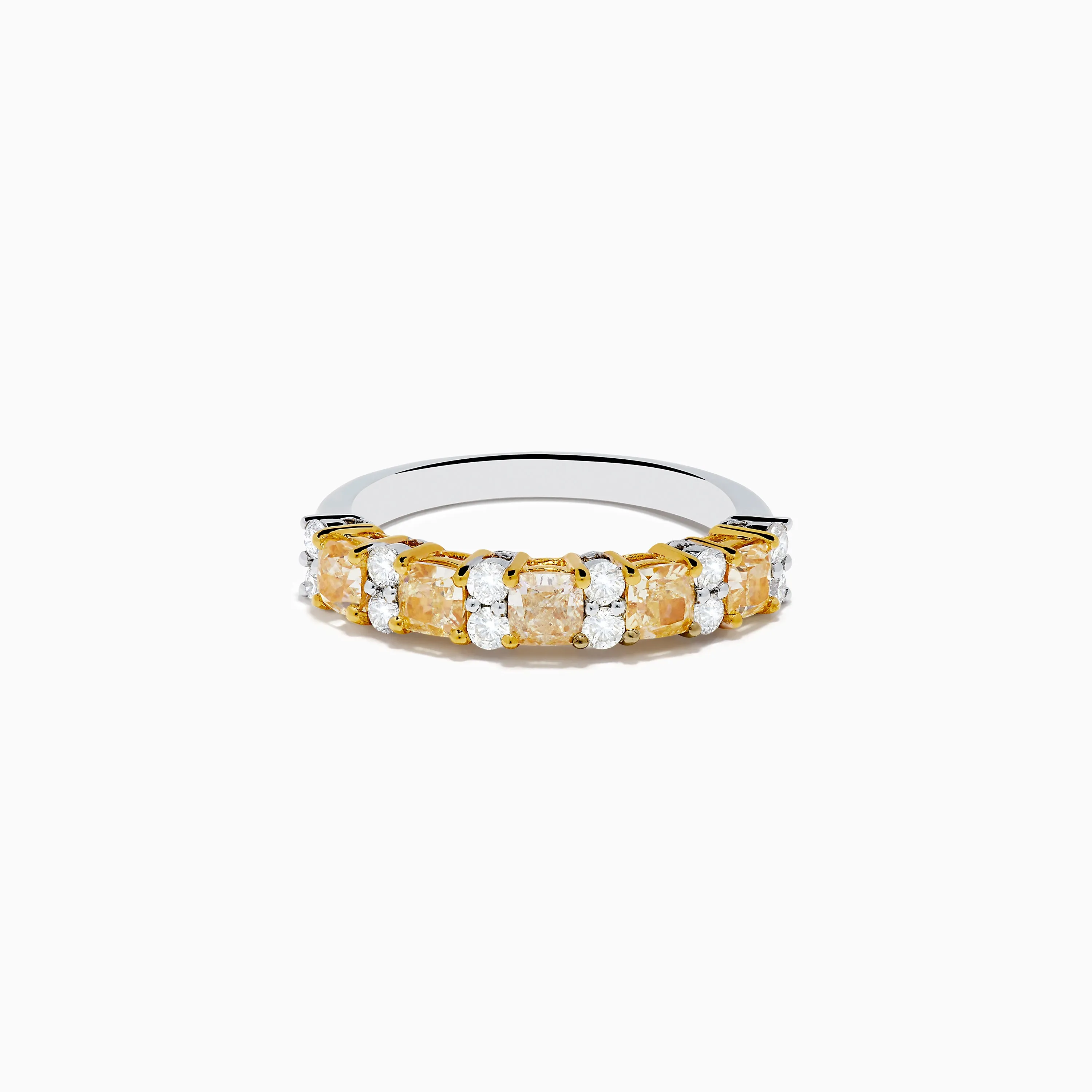 Canare 18K Two Tone Gold White and Yellow Diamond Band Ring sold by Effy