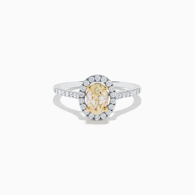 Canare 18K Two Tone White and Yellow Diamond Ring sold by Effy