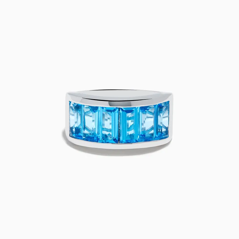 Ocean Bleu 925 Sterling Silver Blue Topaz Ring sold by Effy