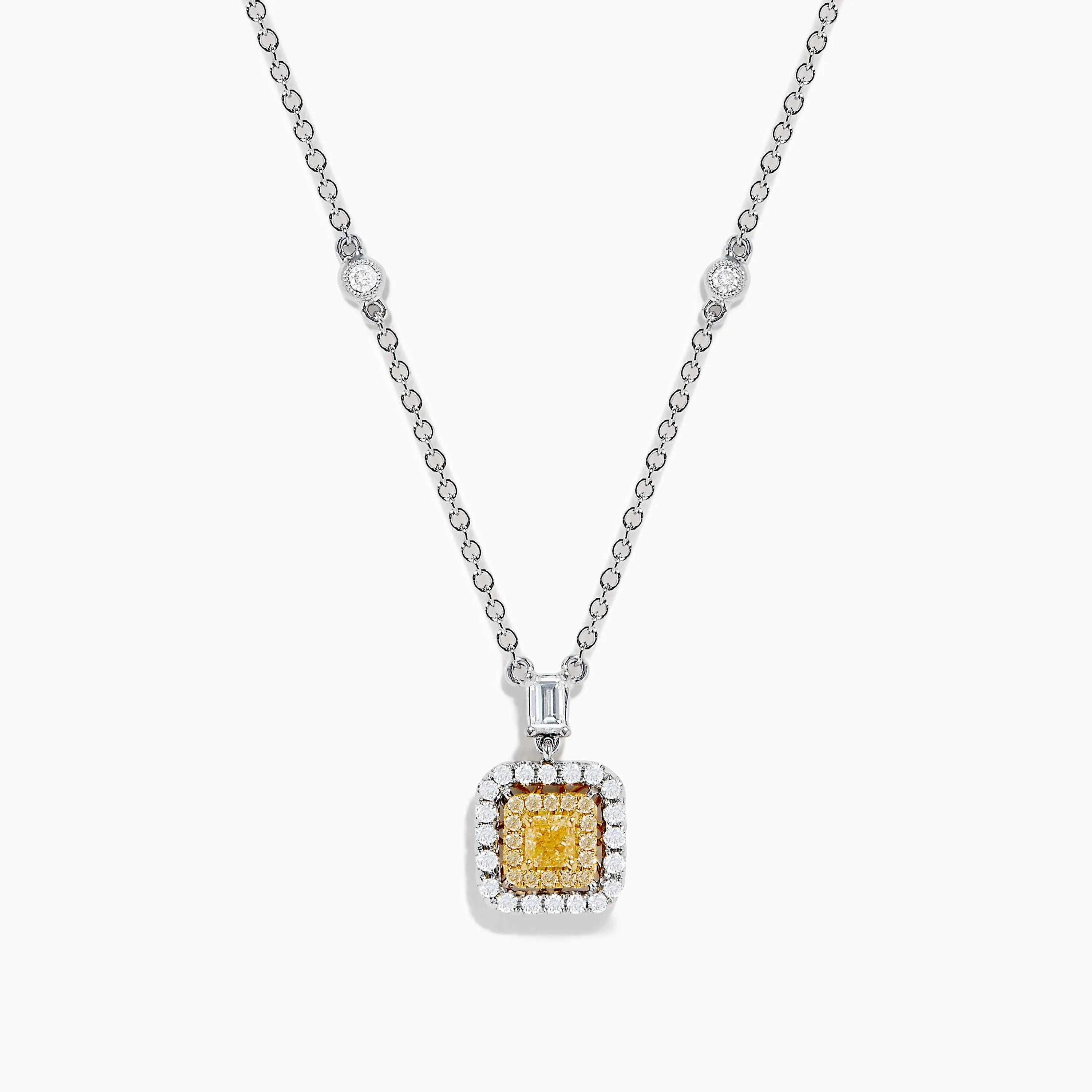 Canare 18K Two Tone Gold White and Yellow Diamond Necklace sold by Effy