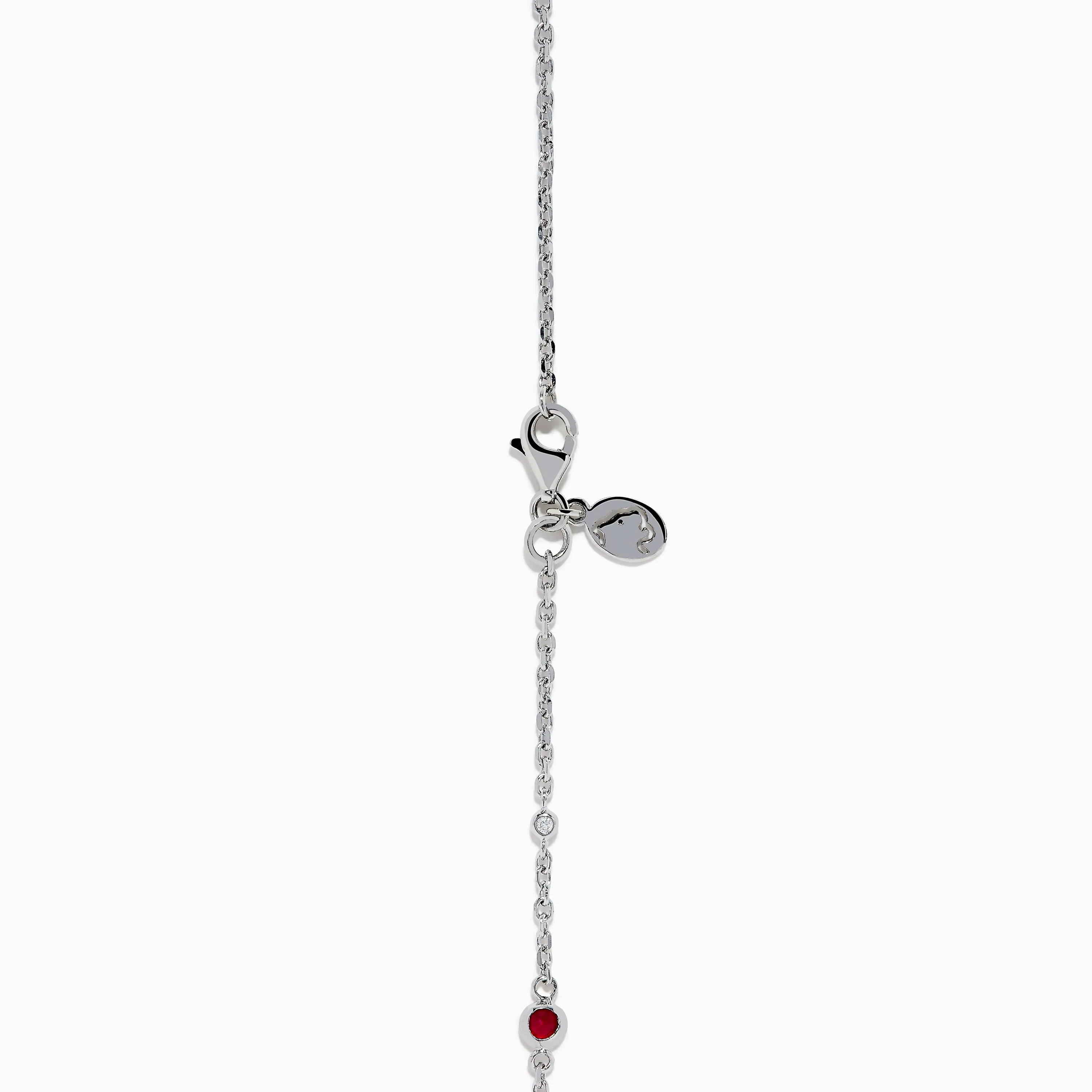 Ruby Royale 925 Sterling Silver Ruby and Diamond Bezel Necklace sold by Effy product image thumbnail 4