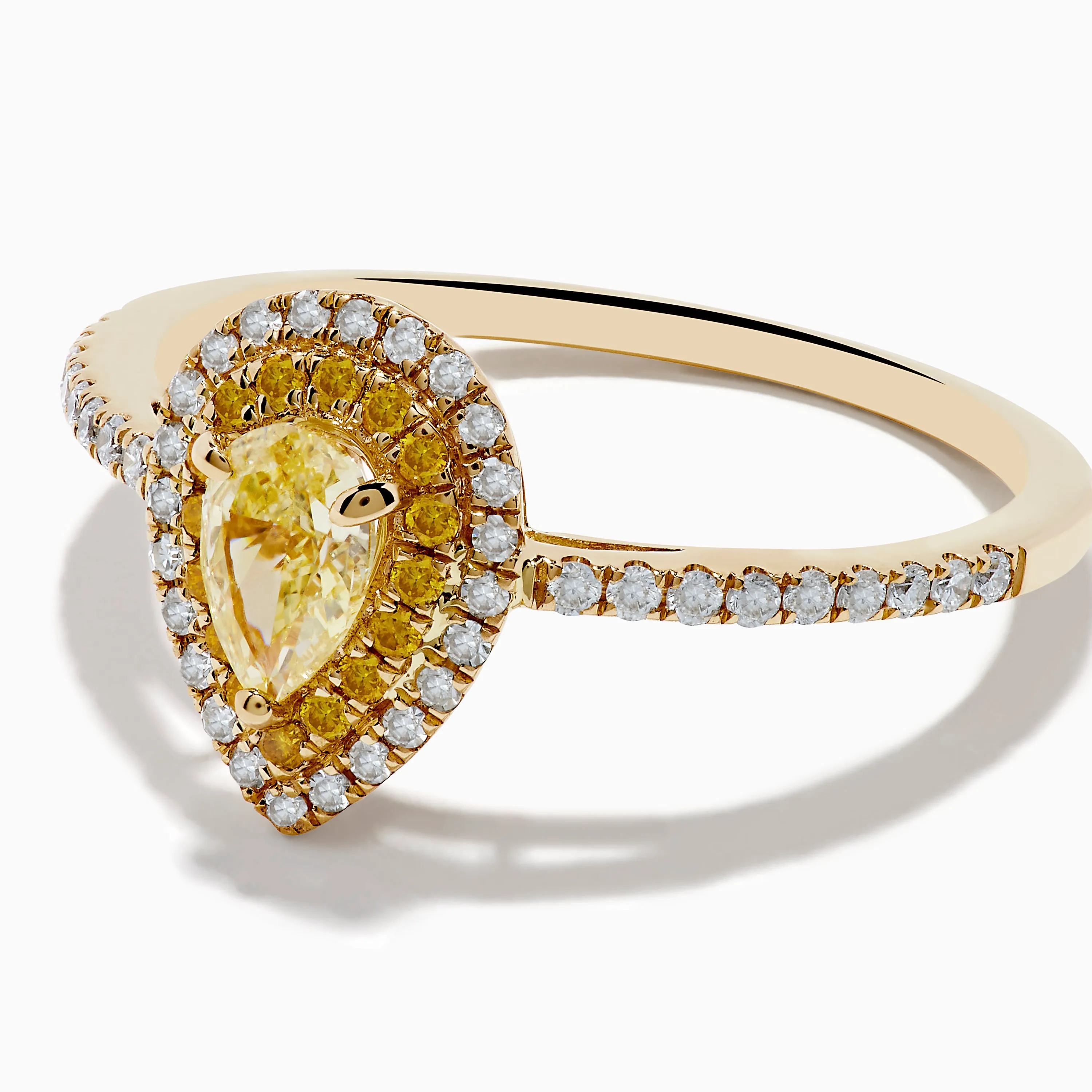 Canare 14K Yellow Gold White and Yellow Diamond Ring sold by Effy product image thumbnail 2