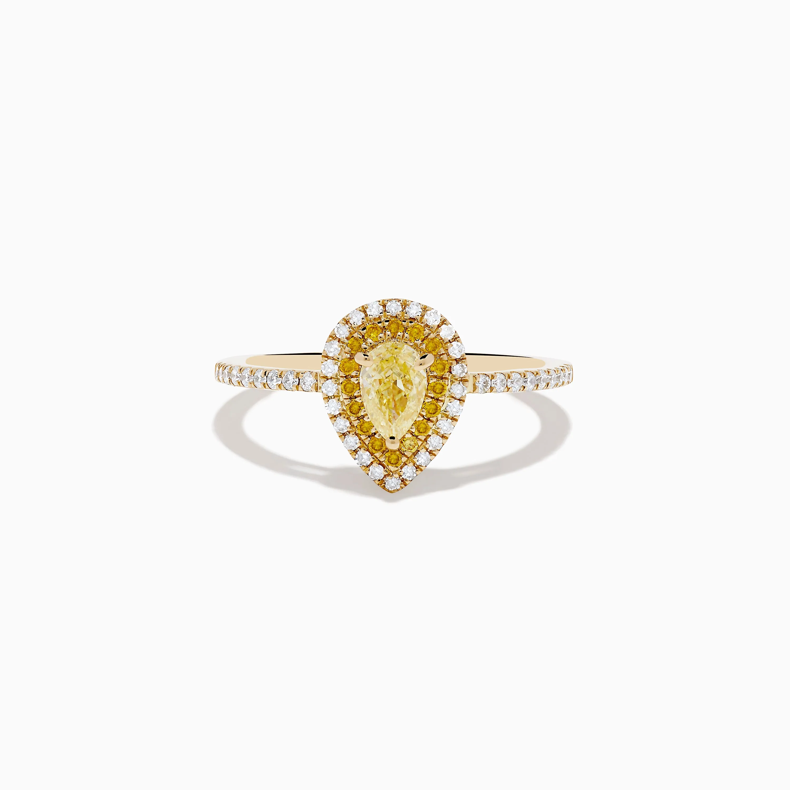 Canare 14K Yellow Gold White and Yellow Diamond Ring sold by Effy