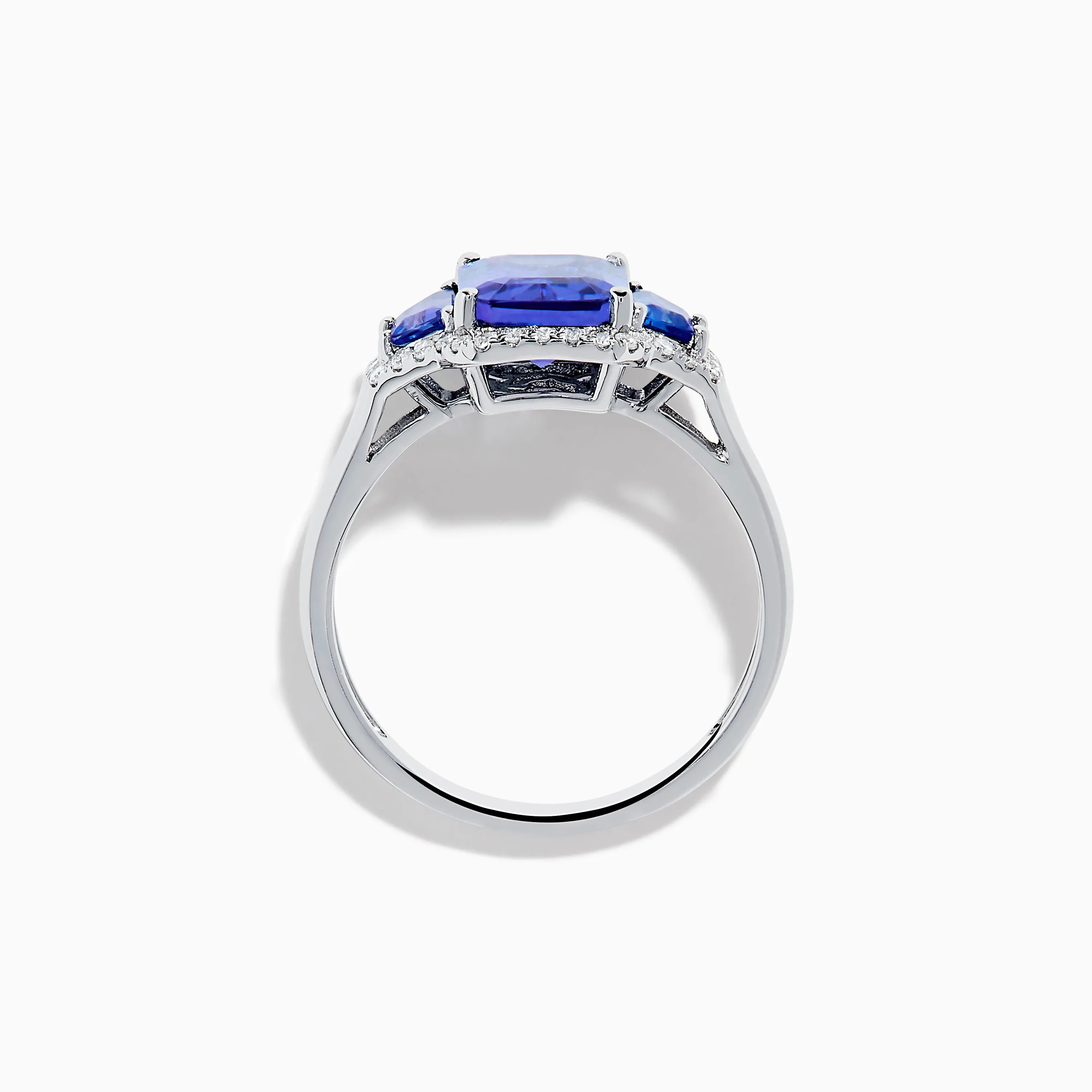 Nahla 14K White Gold 3 Stone Tanzanite and Diamond Ring sold by Effy product image thumbnail 3