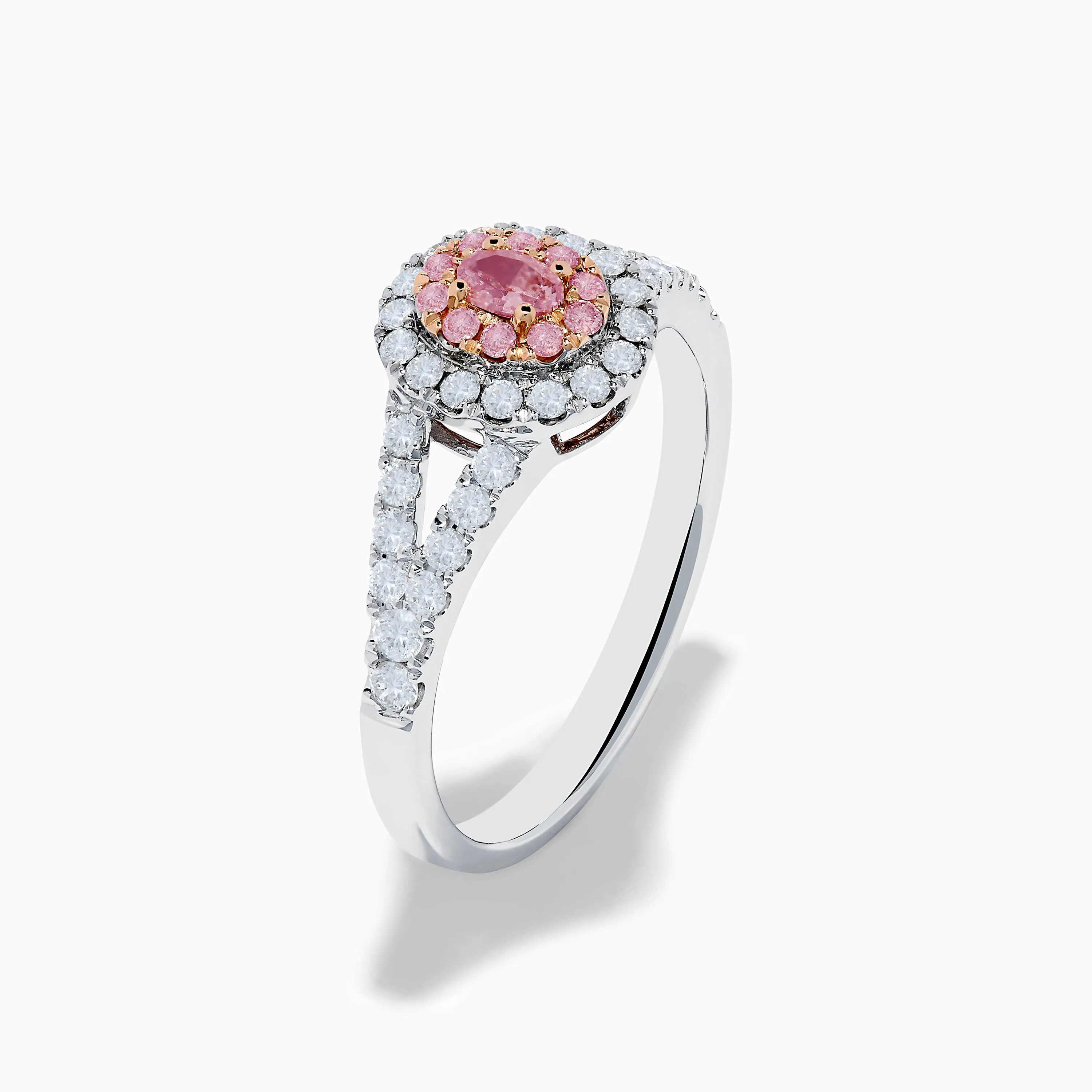 18K Two Tone Gold White and Pink Diamond Ring sold by Effy product image thumbnail 4