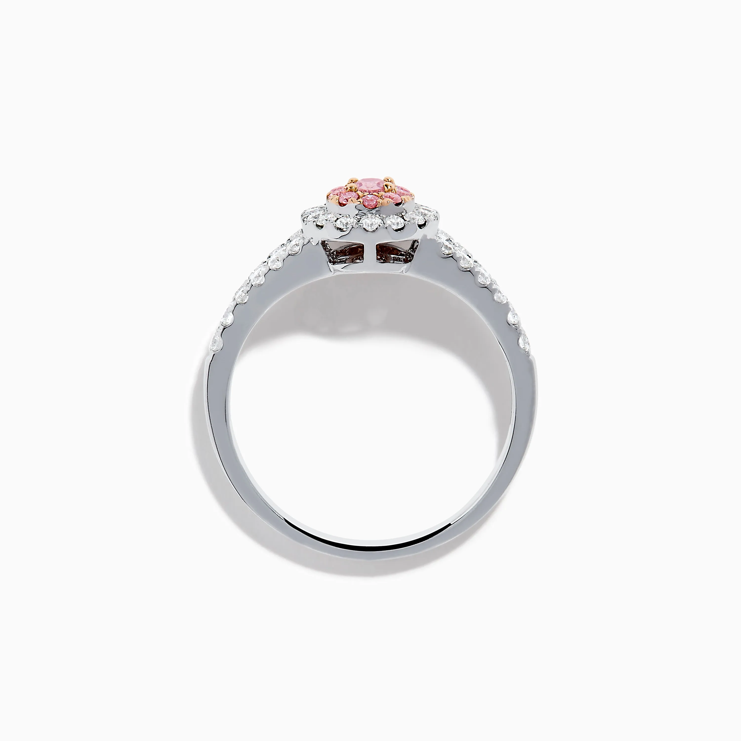 18K Two Tone Gold White and Pink Diamond Ring sold by Effy product image thumbnail 3