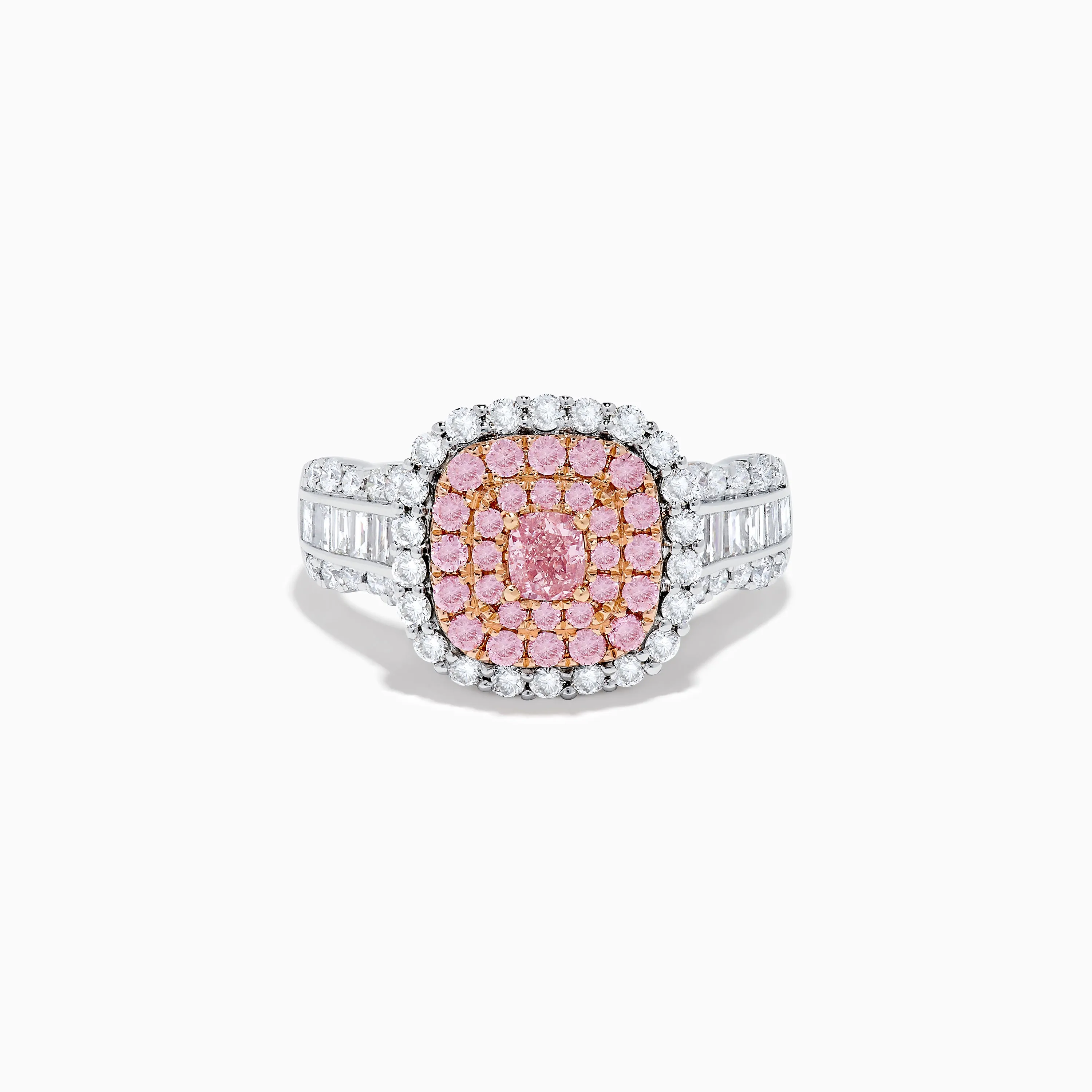 18K Two Tone Gold White and Pink Diamond Ring sold by Effy