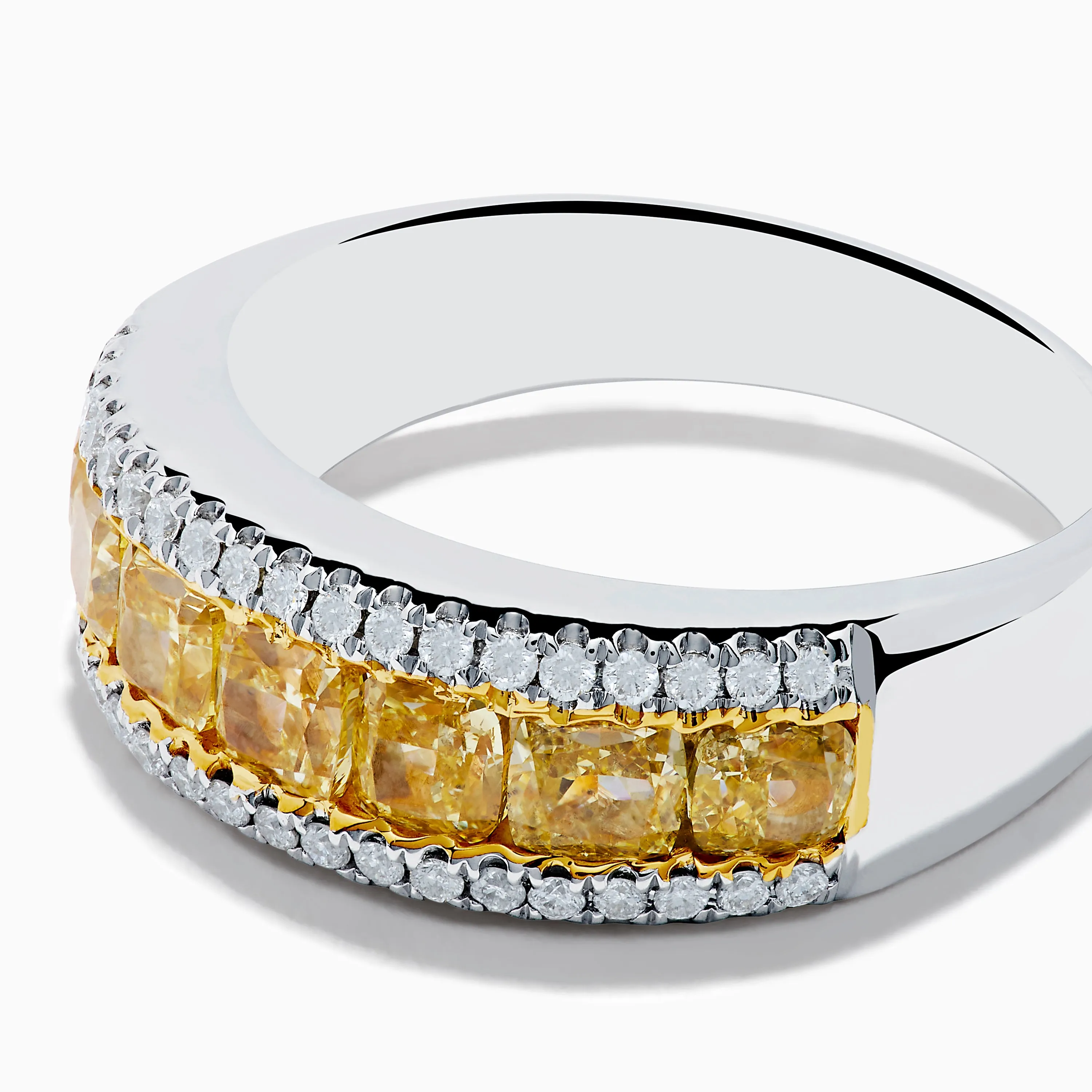 Canare 18K Two Tone Gold White and Yellow Diamond Band Ring sold by Effy product image thumbnail 2
