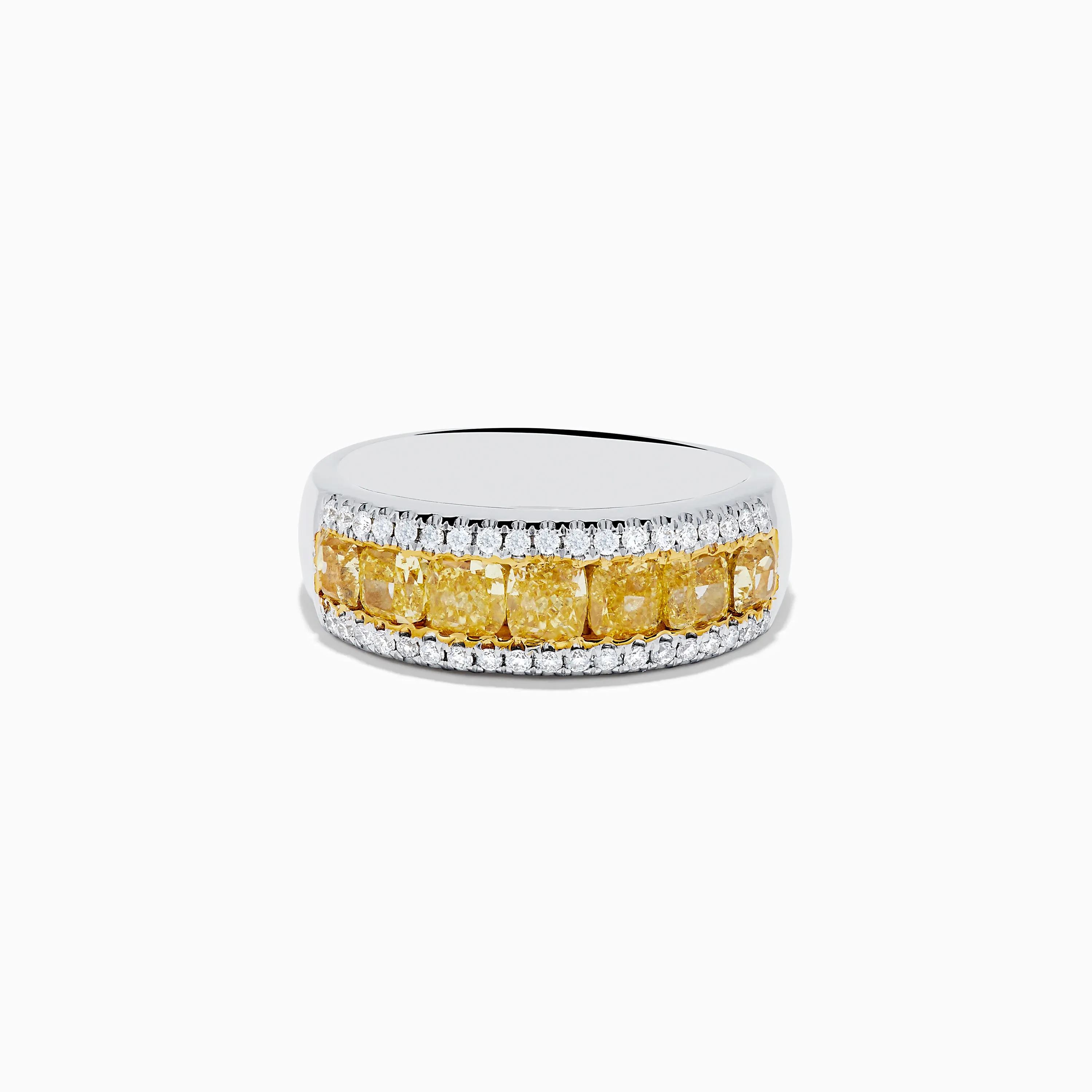 Canare 18K Two Tone Gold White and Yellow Diamond Band Ring sold by Effy