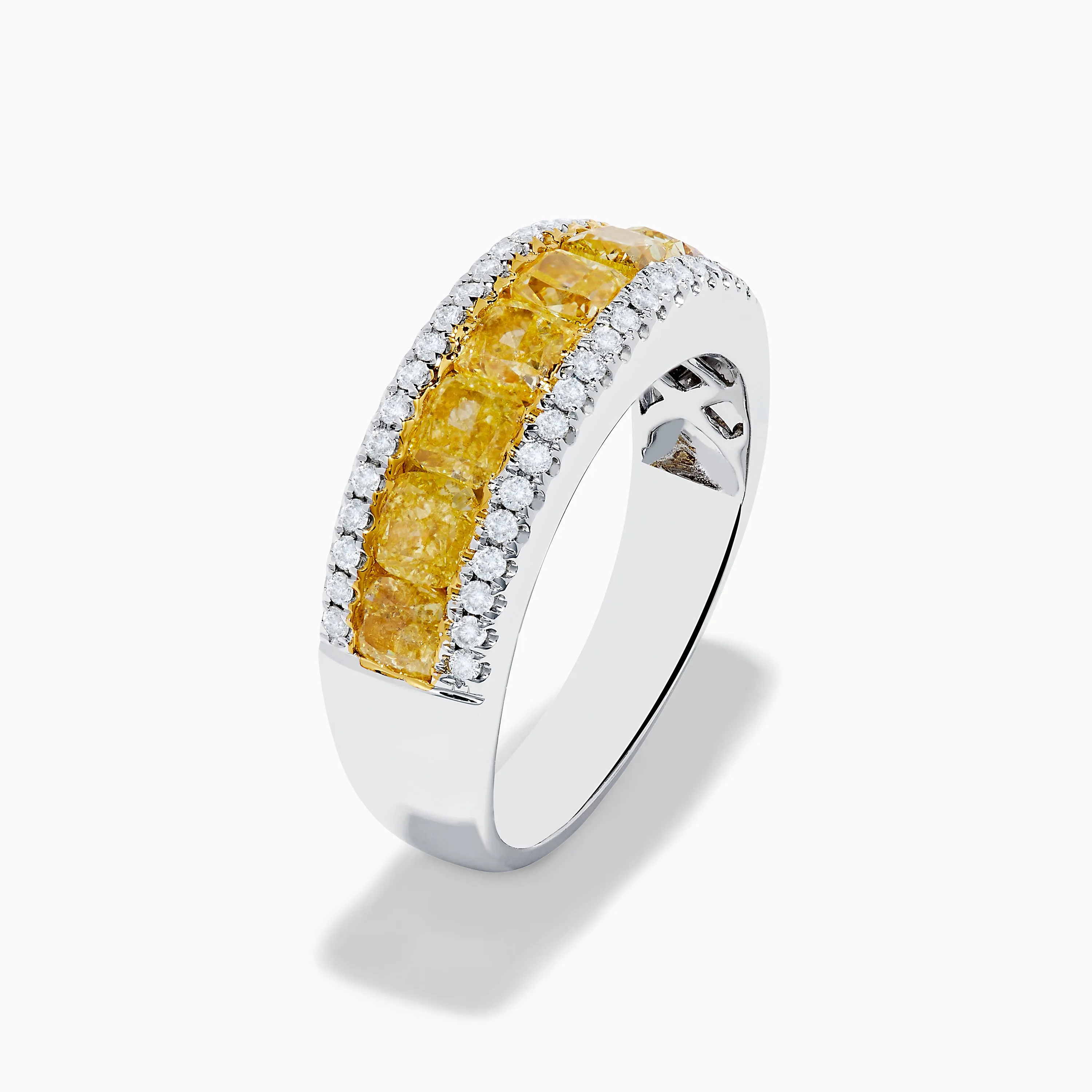 Canare 18K Two Tone Gold White and Yellow Diamond Band Ring sold by Effy product image thumbnail 4