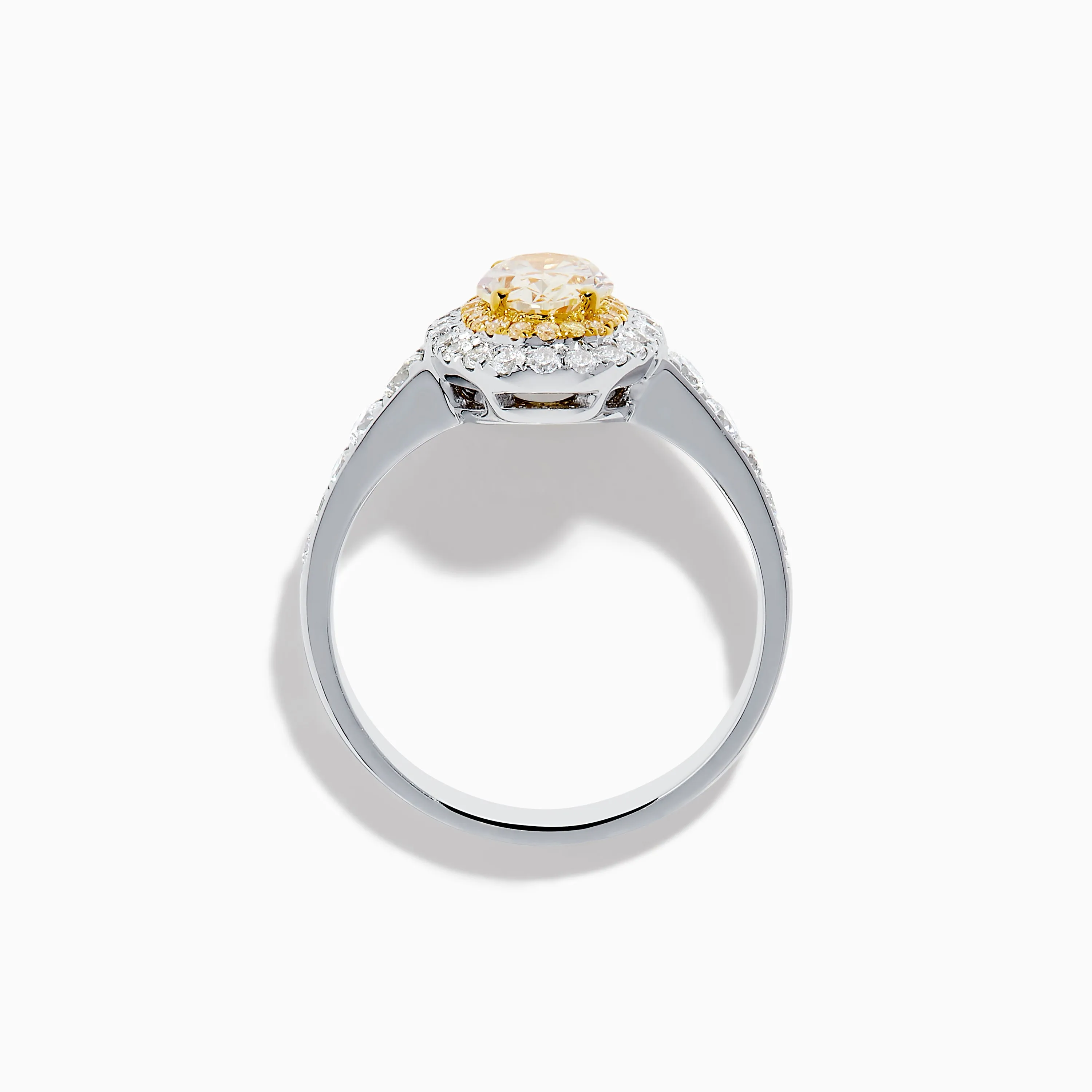 Canare 18K Two Tone Gold White and Yellow Oval Diamond Ring sold by Effy product image thumbnail 3
