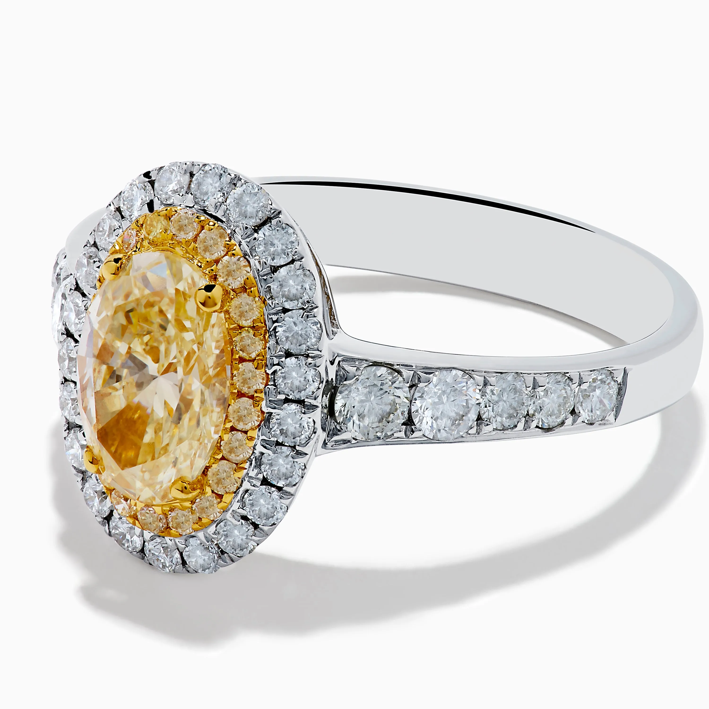 Canare 18K Two Tone Gold White and Yellow Oval Diamond Ring sold by Effy product image thumbnail 2