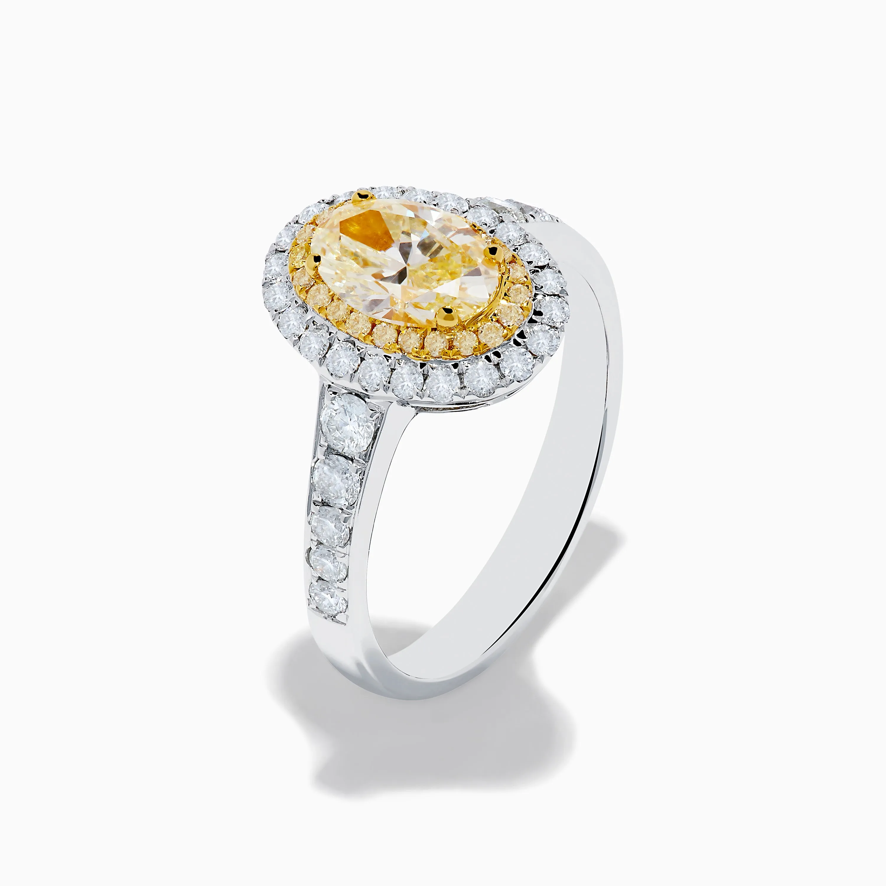 Canare 18K Two Tone Gold White and Yellow Oval Diamond Ring sold by Effy product image thumbnail 4