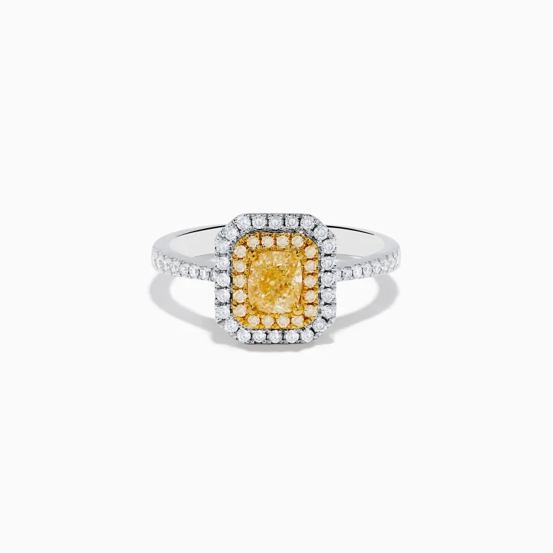 Canare 18K Two Tone Gold White and Yellow Diamond Ring sold by Effy