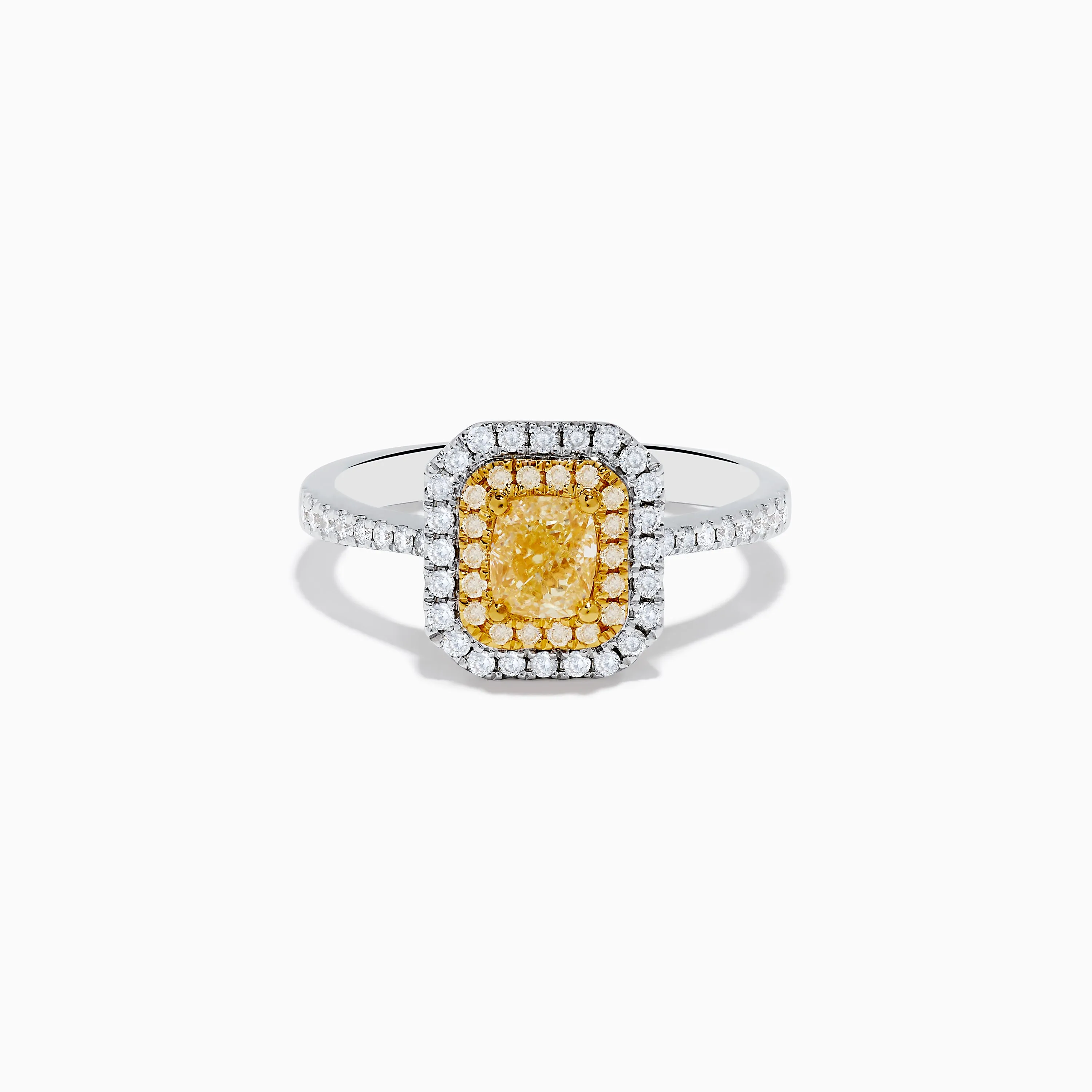 Canare 18K Two Tone Gold White and Yellow Diamond Ring sold by Effy