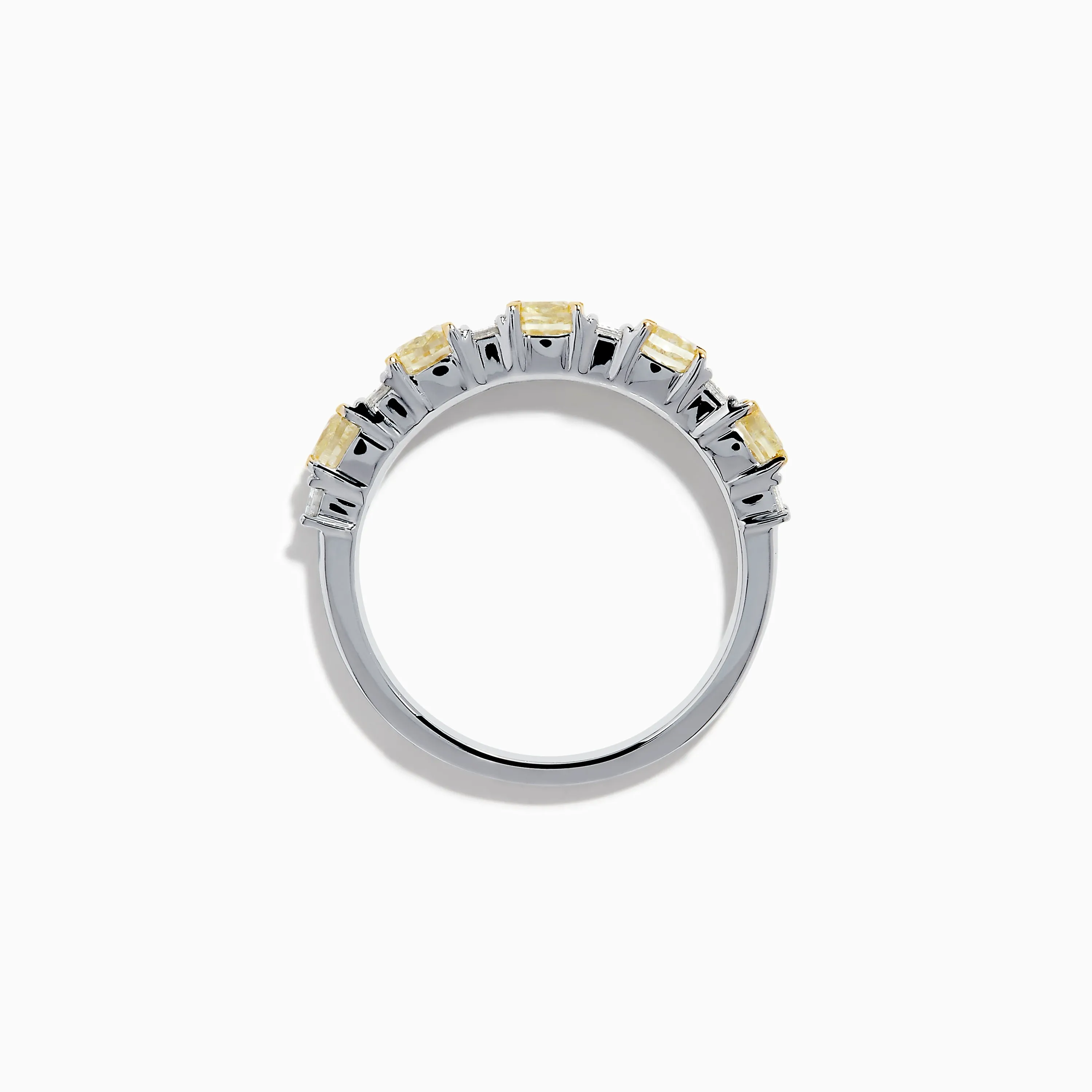 Canare 18K Two Tone Gold White and Yellow Gold Diamond Band Ring sold by Effy product image thumbnail 3