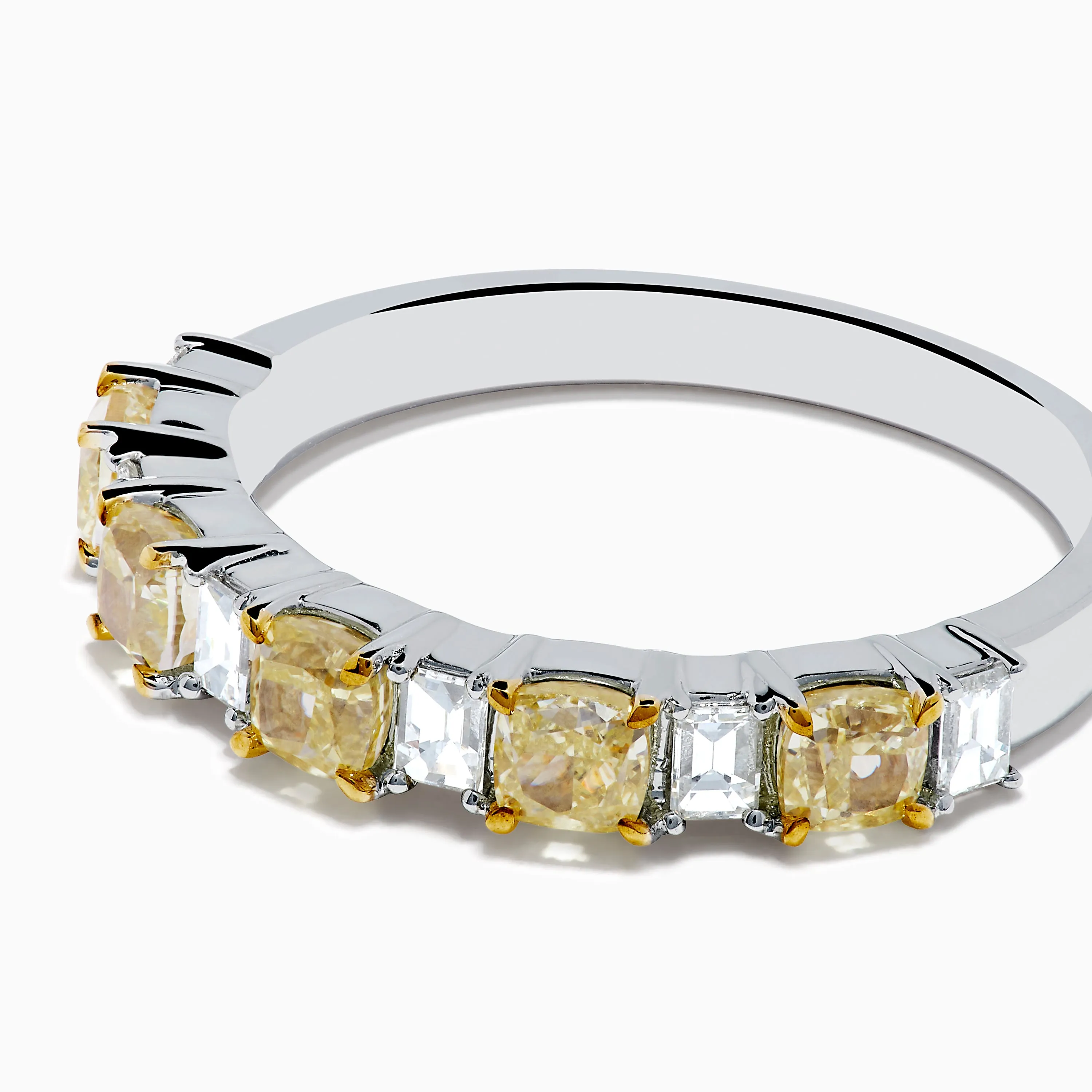 Canare 18K Two Tone Gold White and Yellow Gold Diamond Band Ring sold by Effy product image thumbnail 2