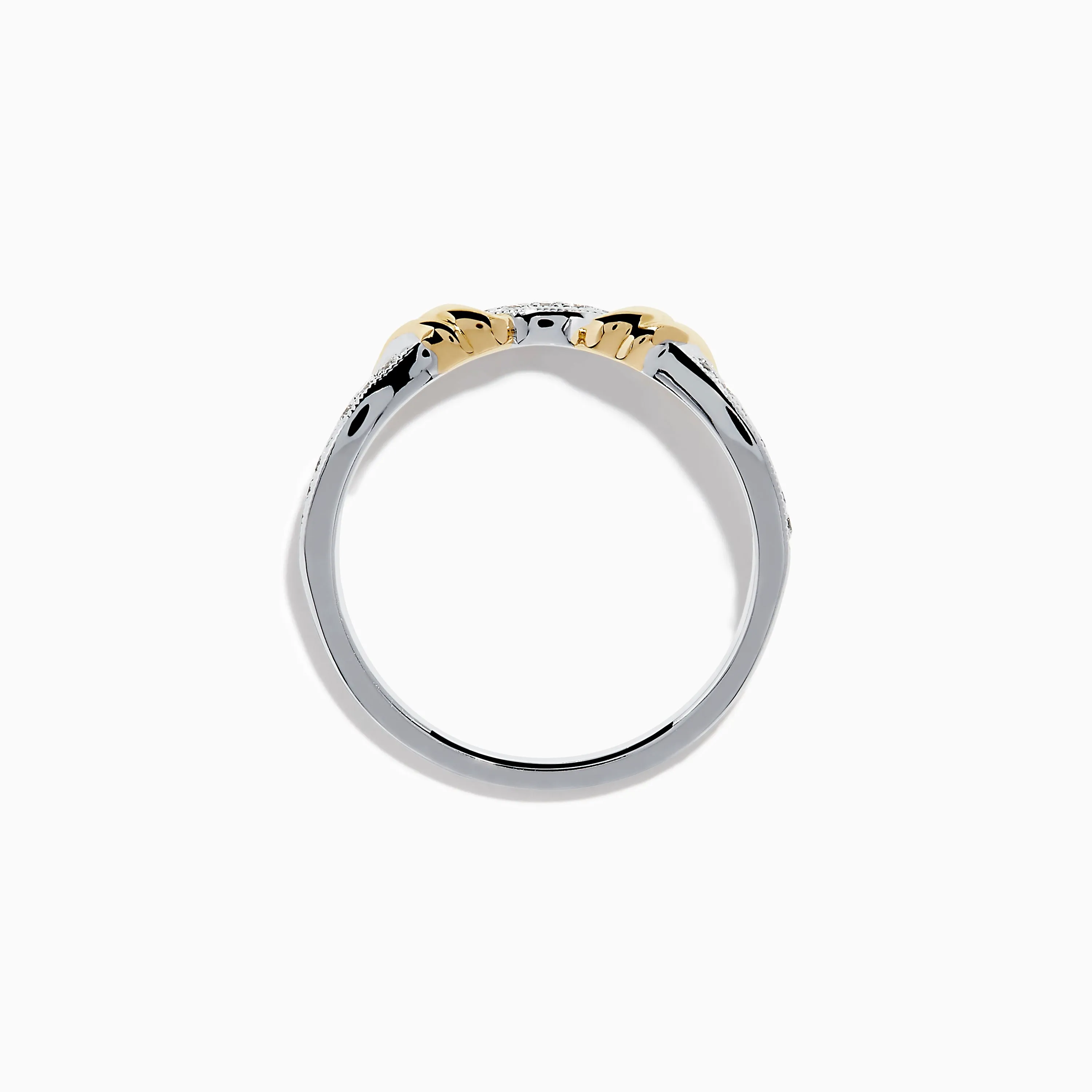 Duo 14K White and Yellow Gold Diamond Ring sold by Effy product image thumbnail 3