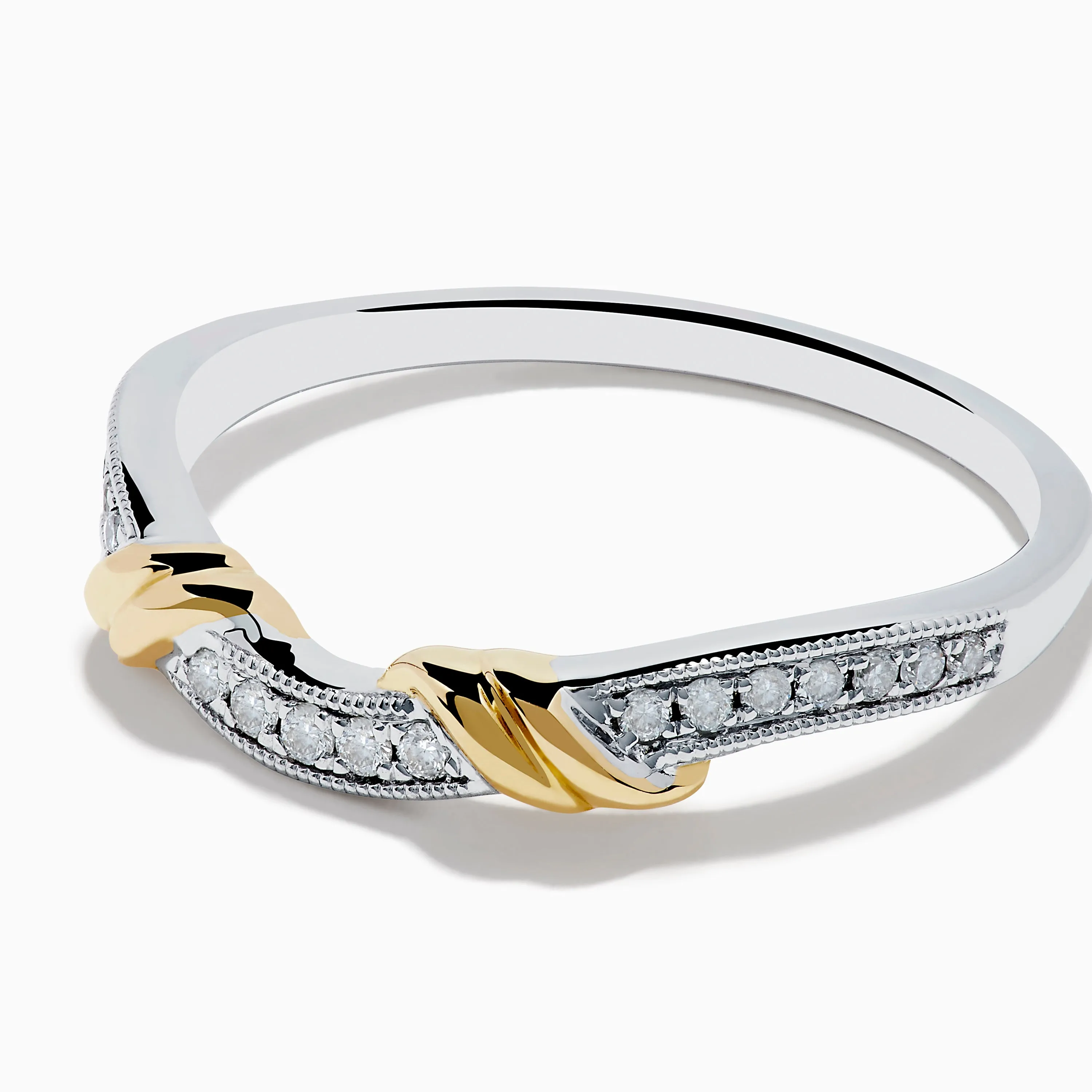 Duo 14K White and Yellow Gold Diamond Ring sold by Effy product image thumbnail 2
