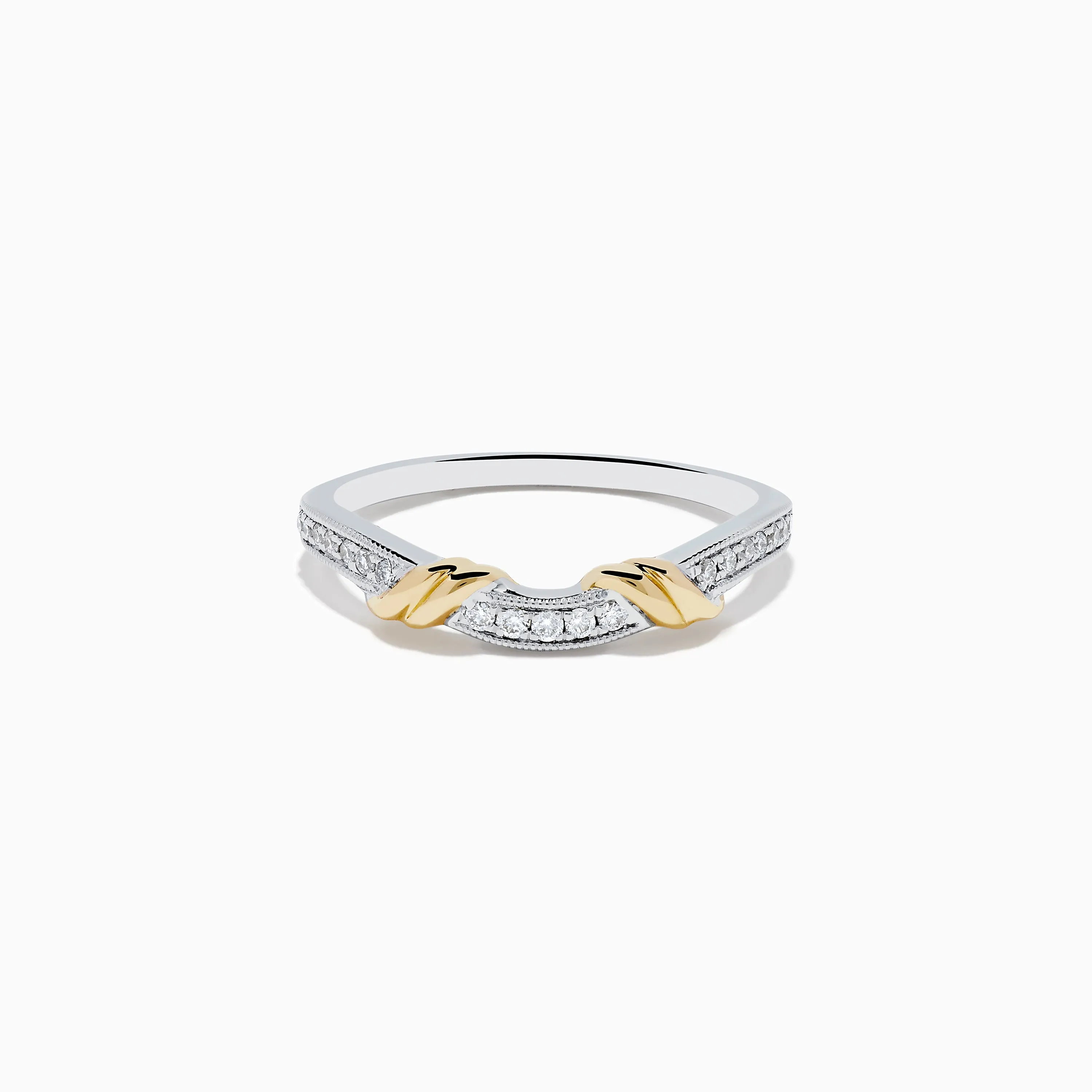 Duo 14K White and Yellow Gold Diamond Ring sold by Effy