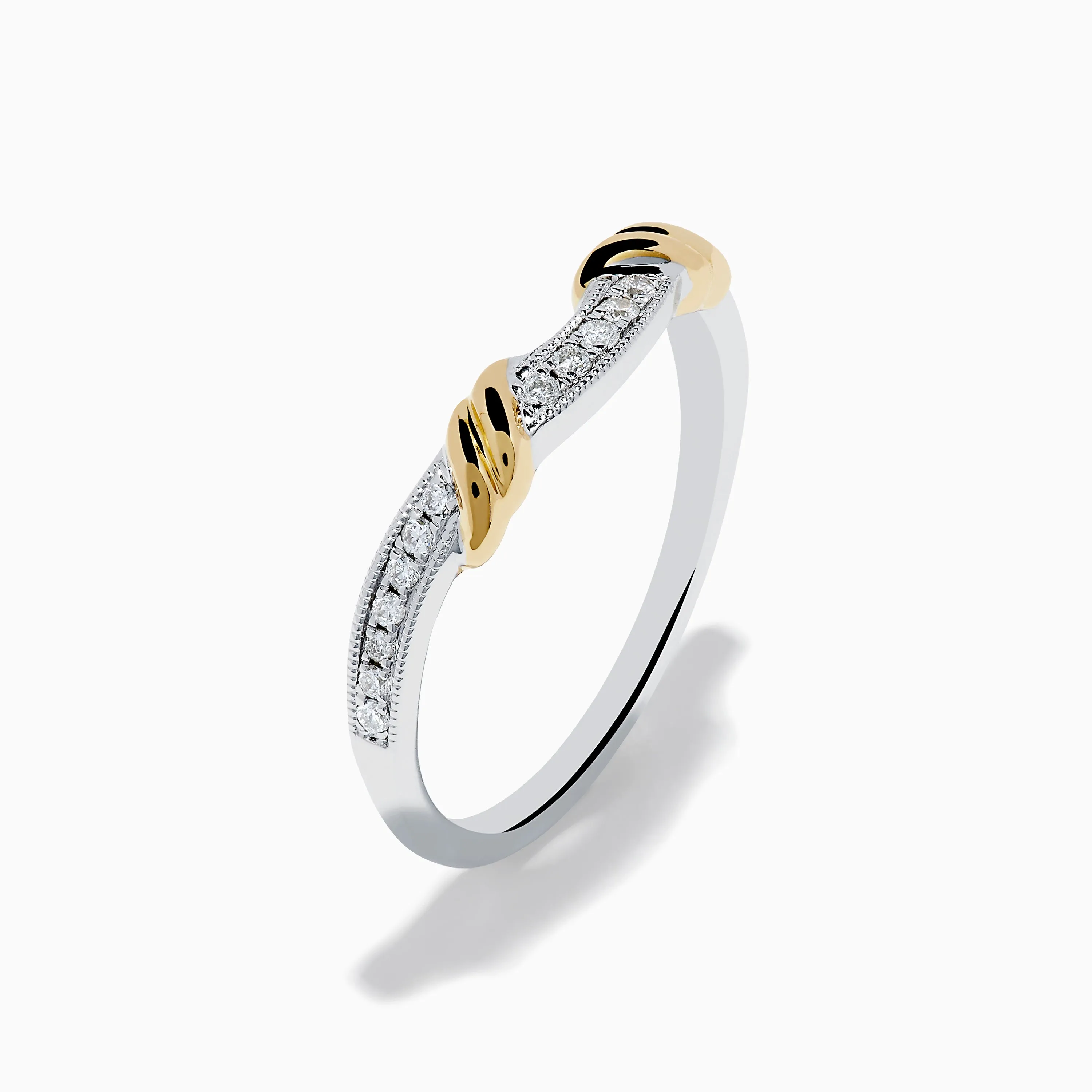 Duo 14K White and Yellow Gold Diamond Ring sold by Effy product image thumbnail 4