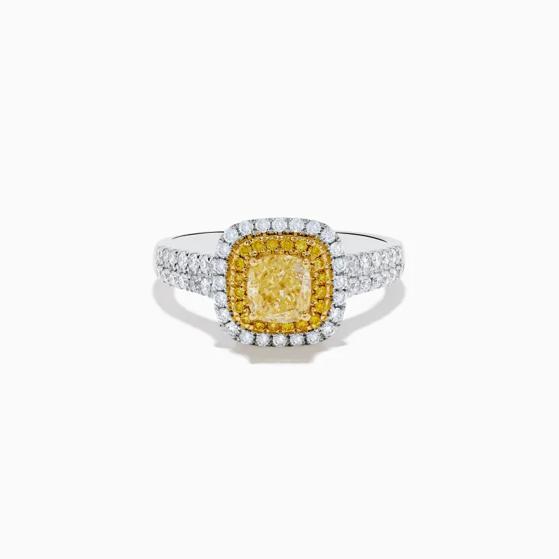 Canare 18K Two Tone White and Yellow Diamond Ring sold by Effy